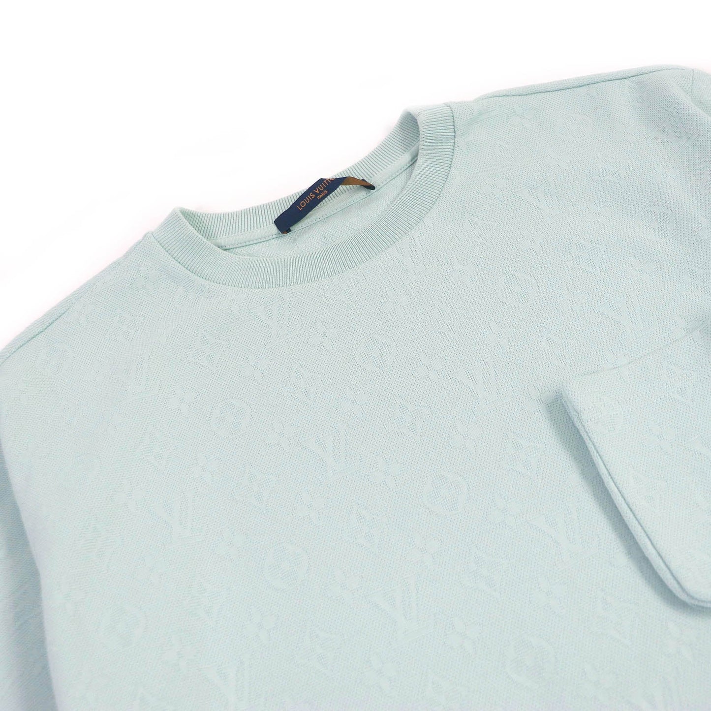 LOUIS VUITTON Short sleeve T-shirt cotton Blue green S