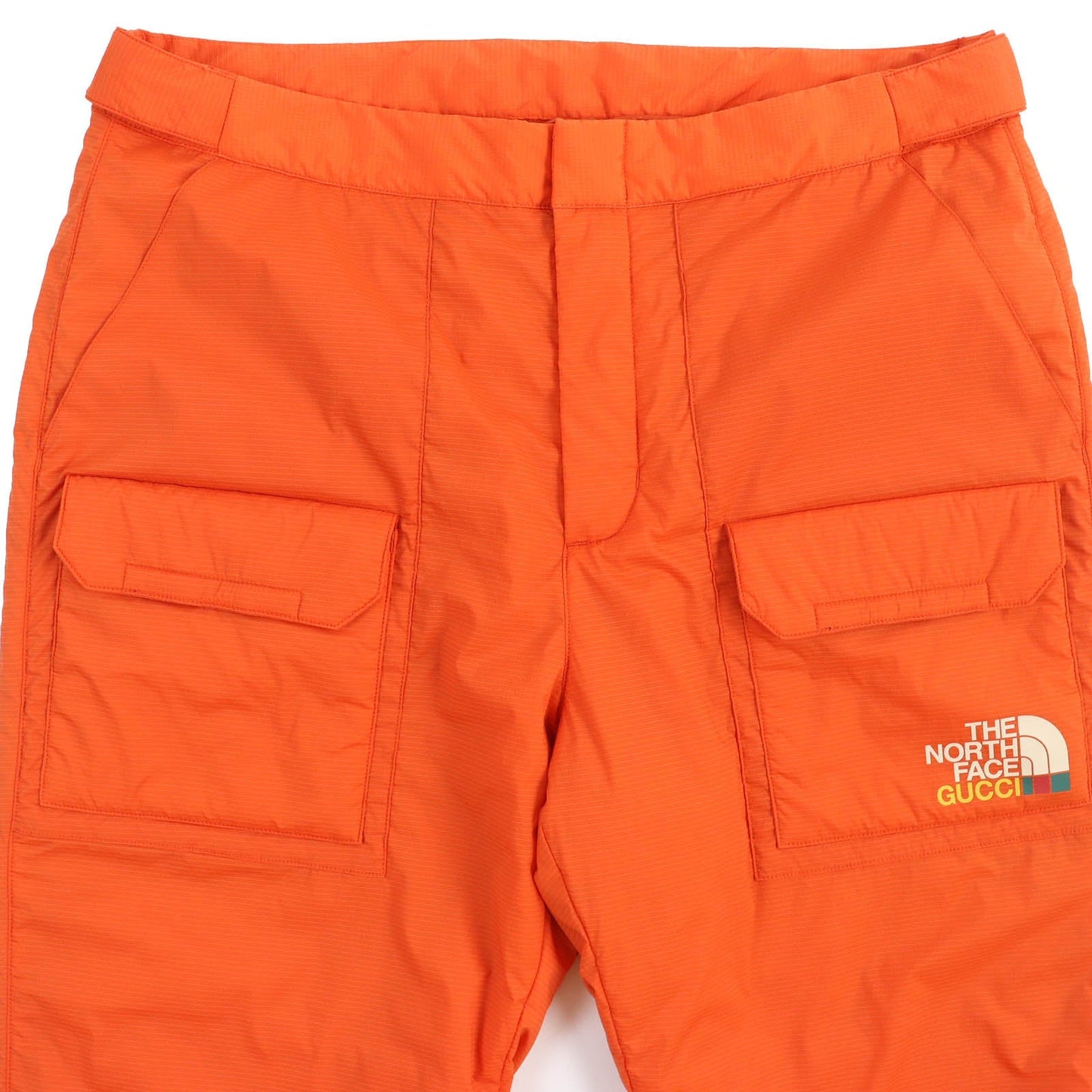 Luxury Gucci Trending 2025 The North Face Logo Padded Cargo Pants Orange L