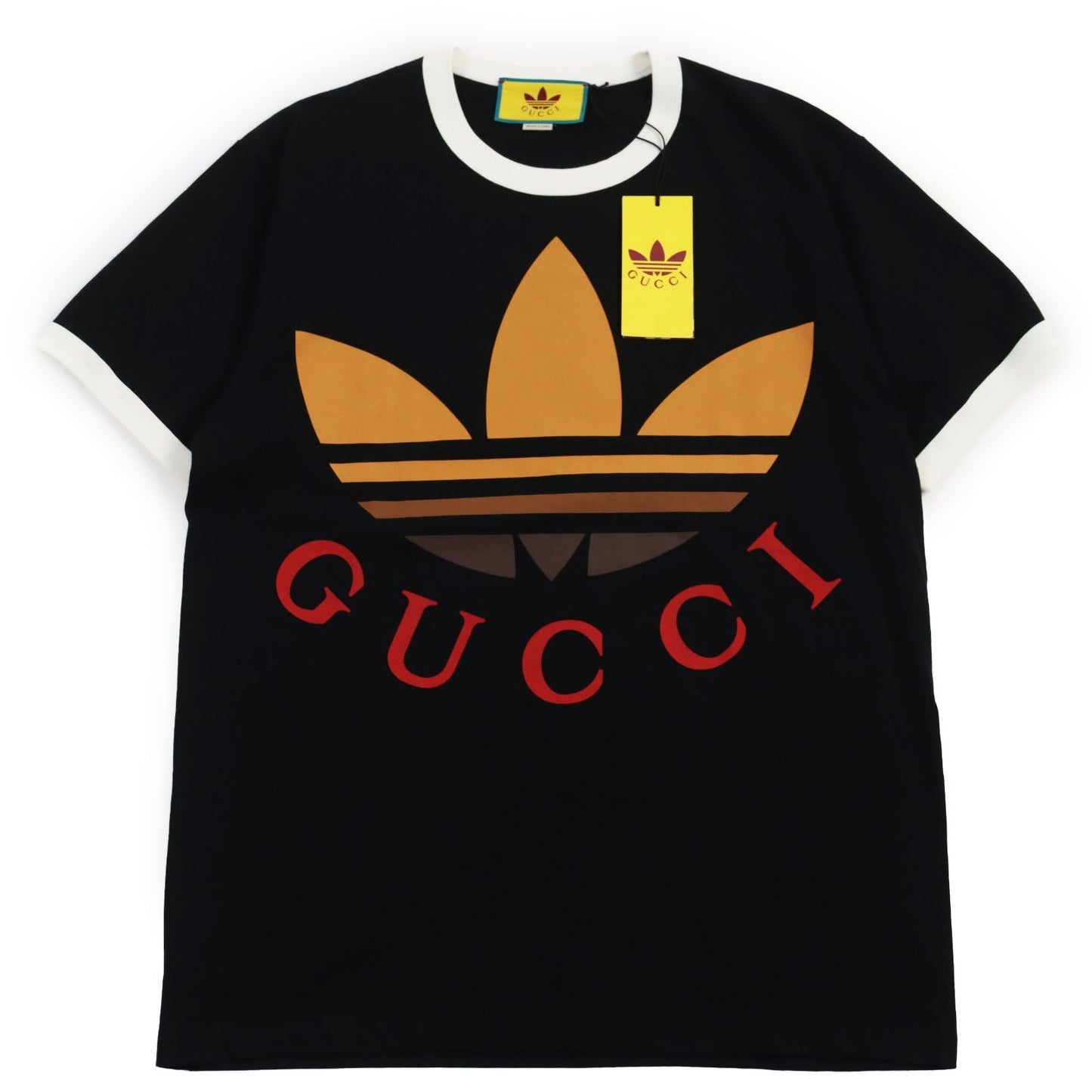 Luxury Gucci Trending 2025 Cotton Trefoil Print T-shirt Black S