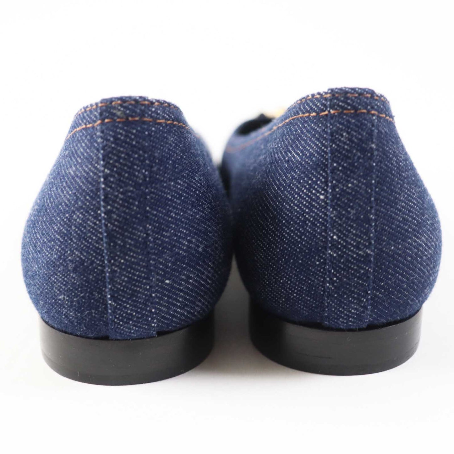 LOUIS VUITTON pumps denim Indigo blue Shake Line Ballerina 37