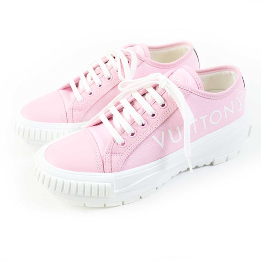 LOUIS VUITTON sneakers leather pink squad line 36.5