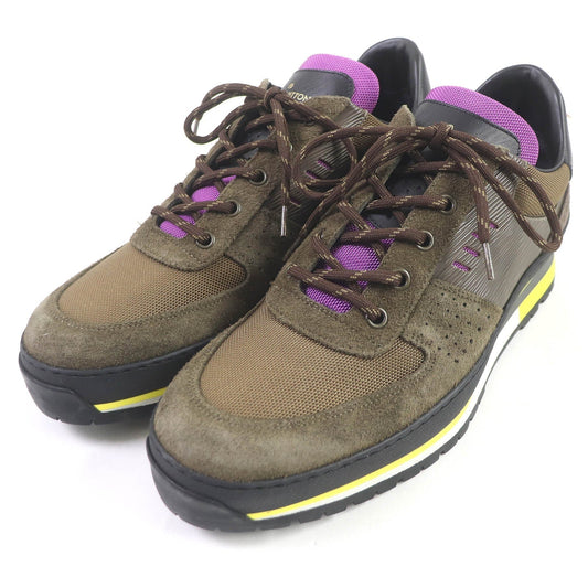 LOUIS VUITTON Low cut sneakers Suede leather Brown Harlem Line 7