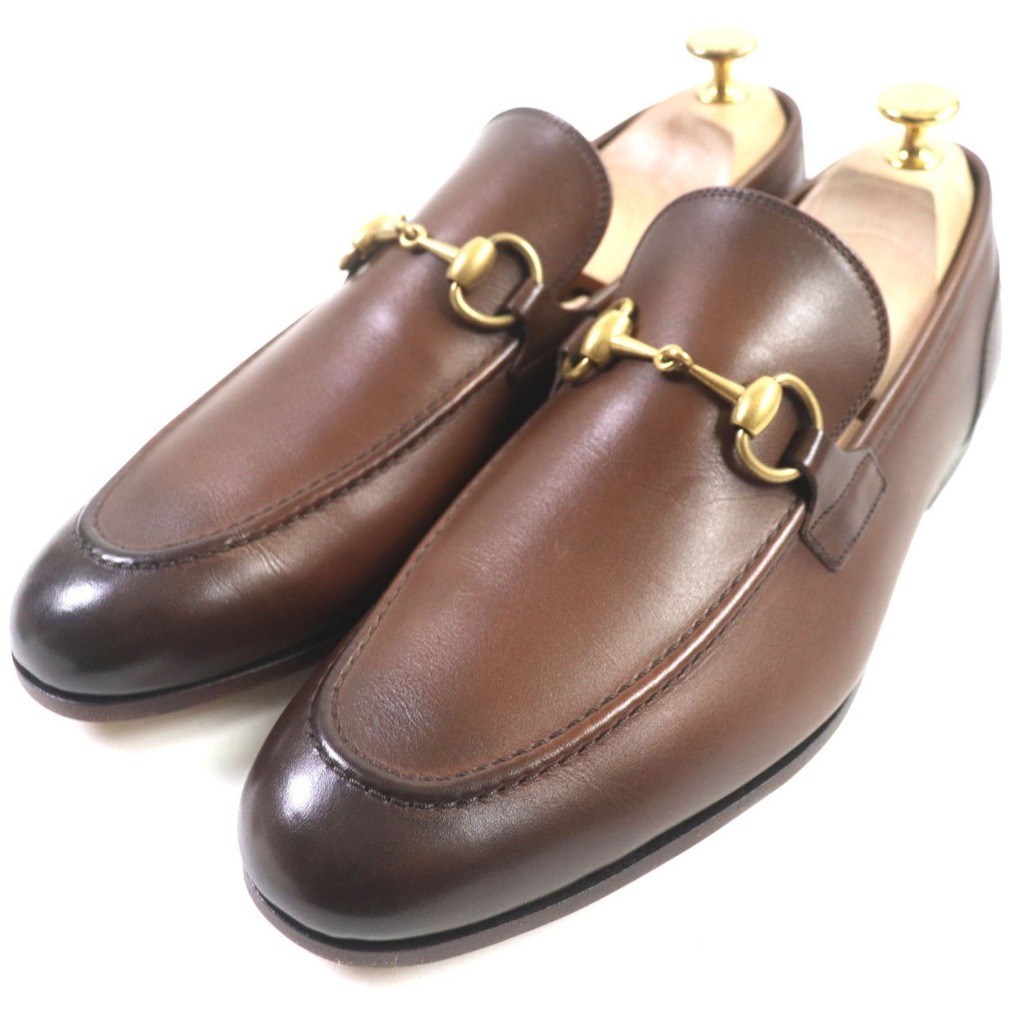 Luxury Gucci Trending 2025 Jordaan Leather Loafers Brown 406994