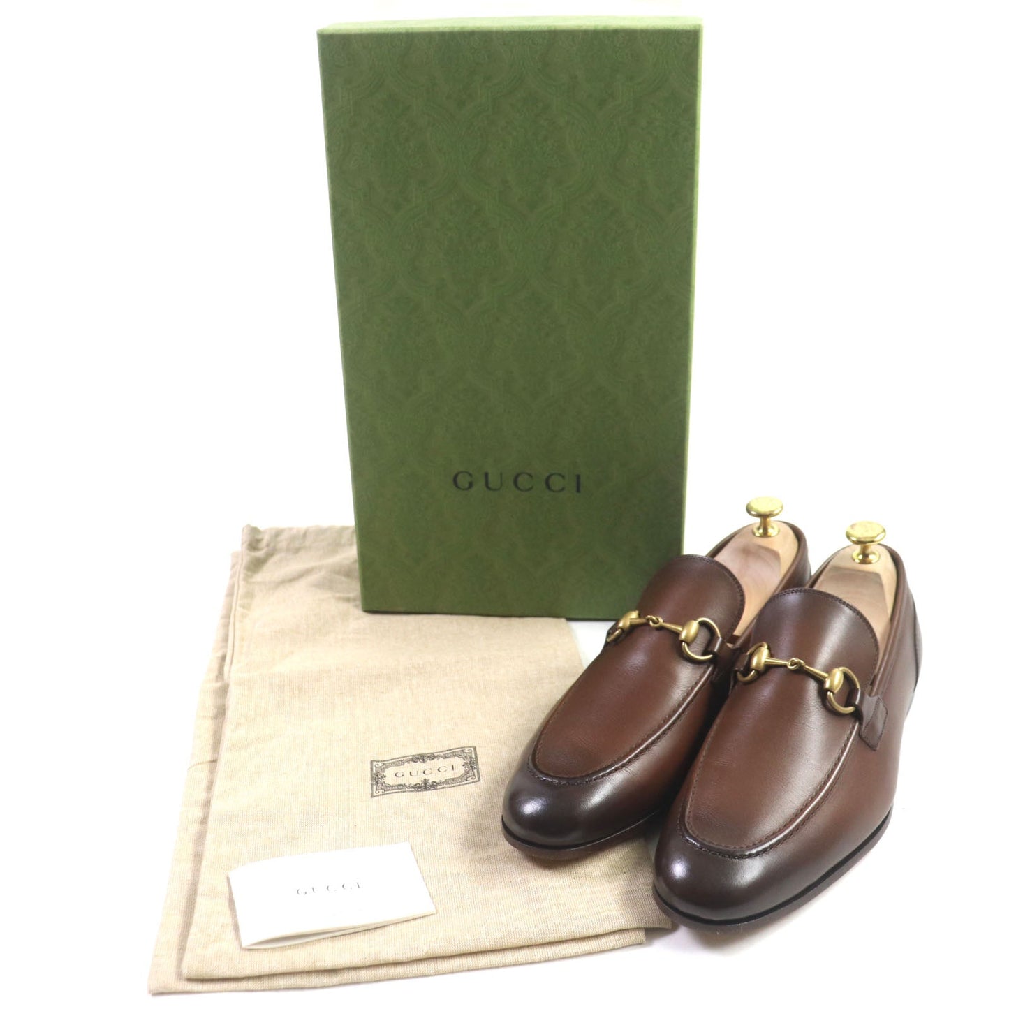 Luxury Gucci Trending 2025 Jordaan Leather Loafers Brown 406994
