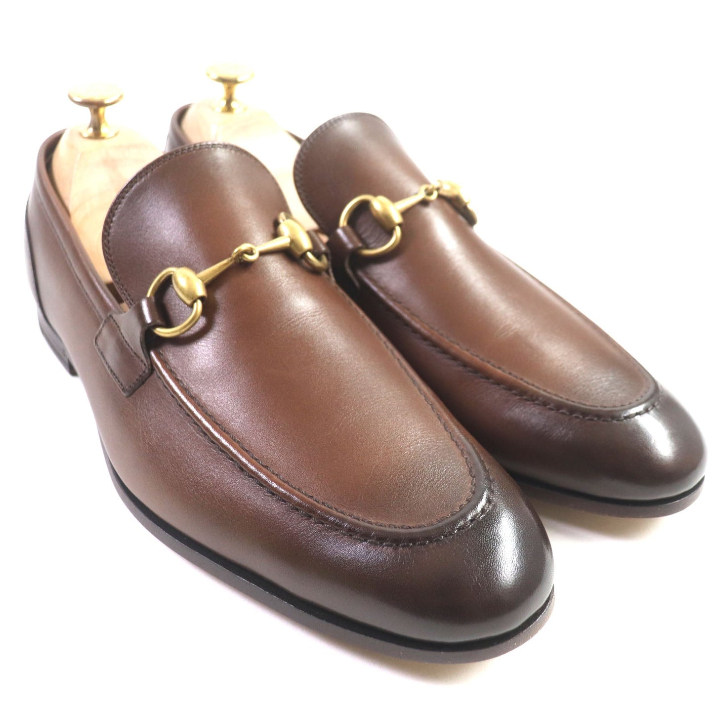 Luxury Gucci Trending 2025 Jordaan Leather Loafers Brown 406994