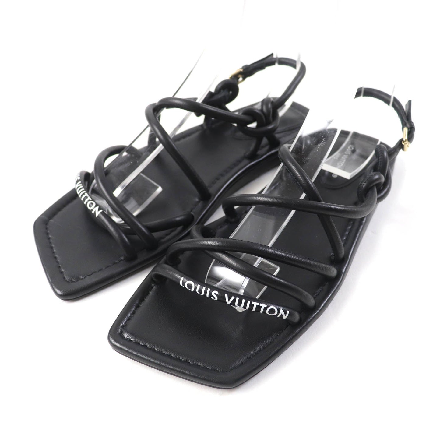 LOUIS VUITTON Sandals leather black 35.5