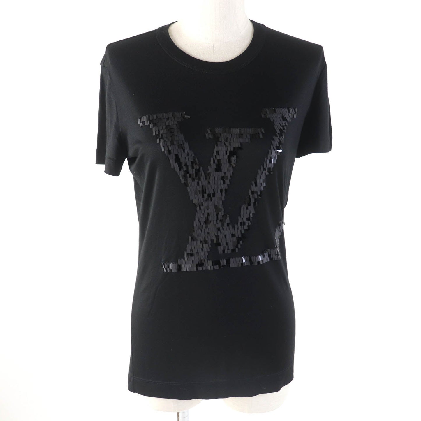 LOUIS VUITTON Short sleeve T-shirt Rayon black XS