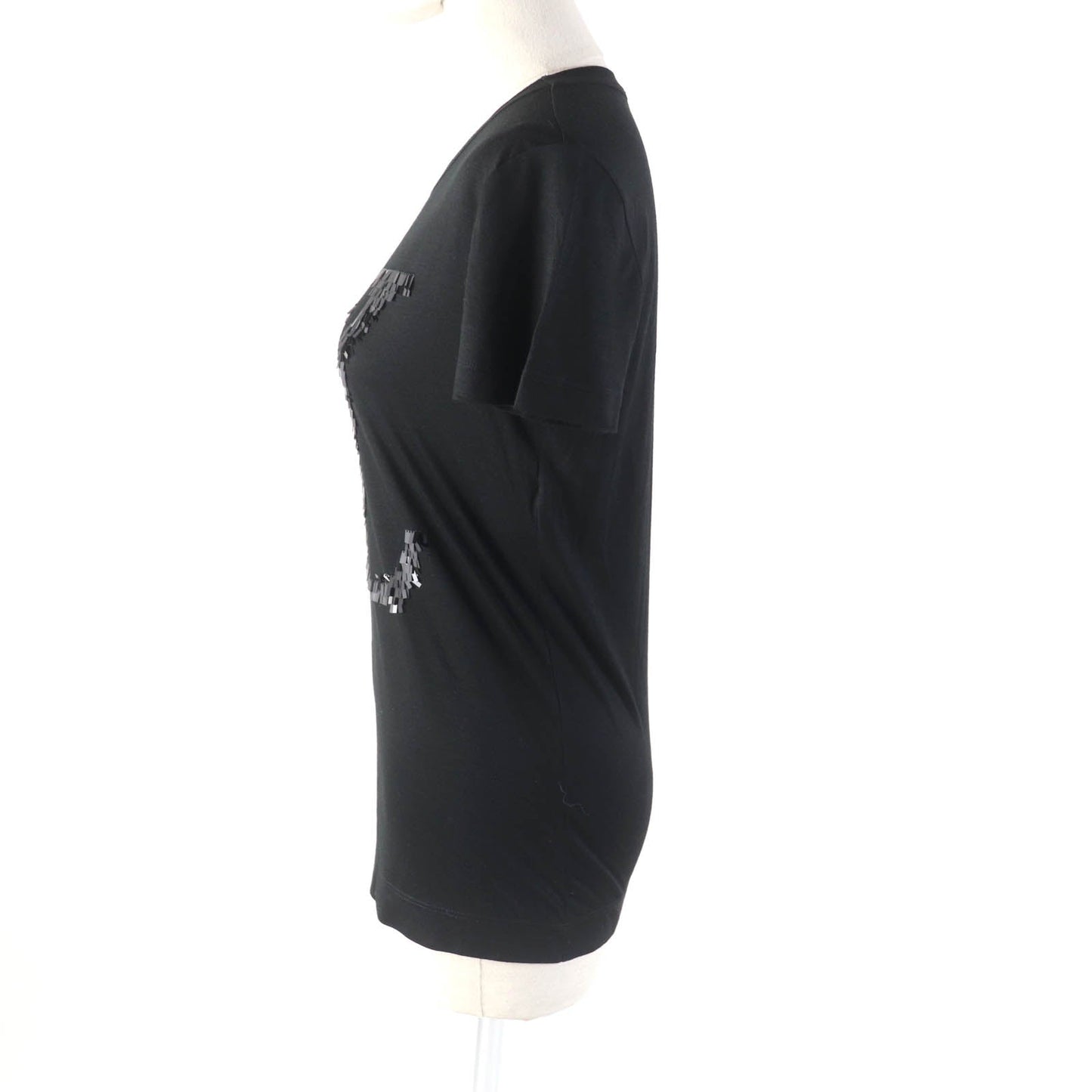 LOUIS VUITTON Short sleeve T-shirt Rayon black XS