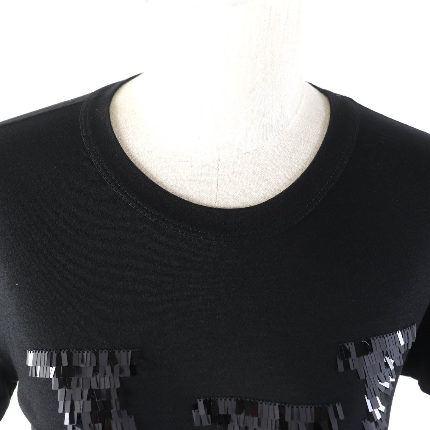 LOUIS VUITTON Short sleeve T-shirt Rayon black XS