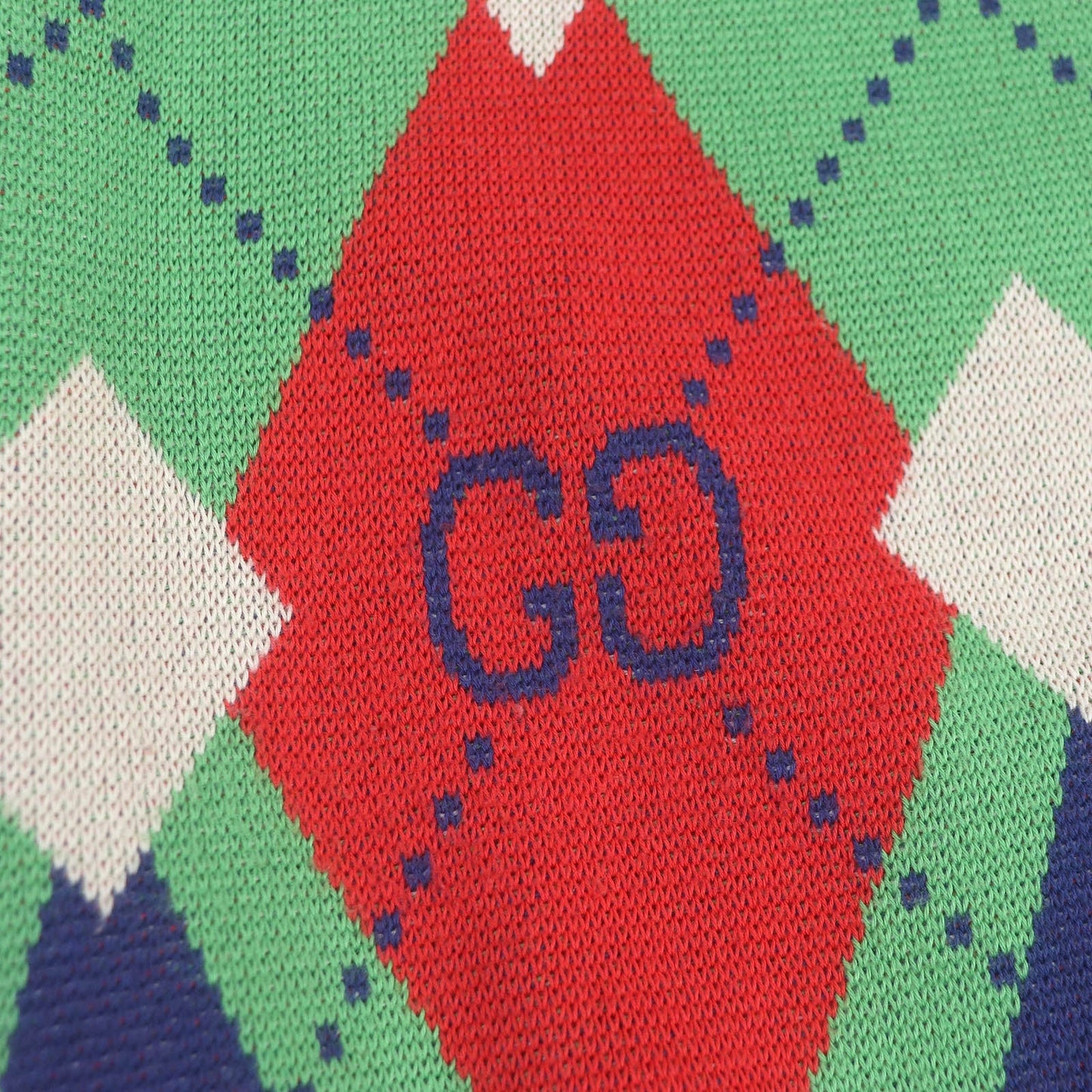 Luxury Gucci Trending 2025 GG Logo Argyle V-Neck Knit Gilet Green S