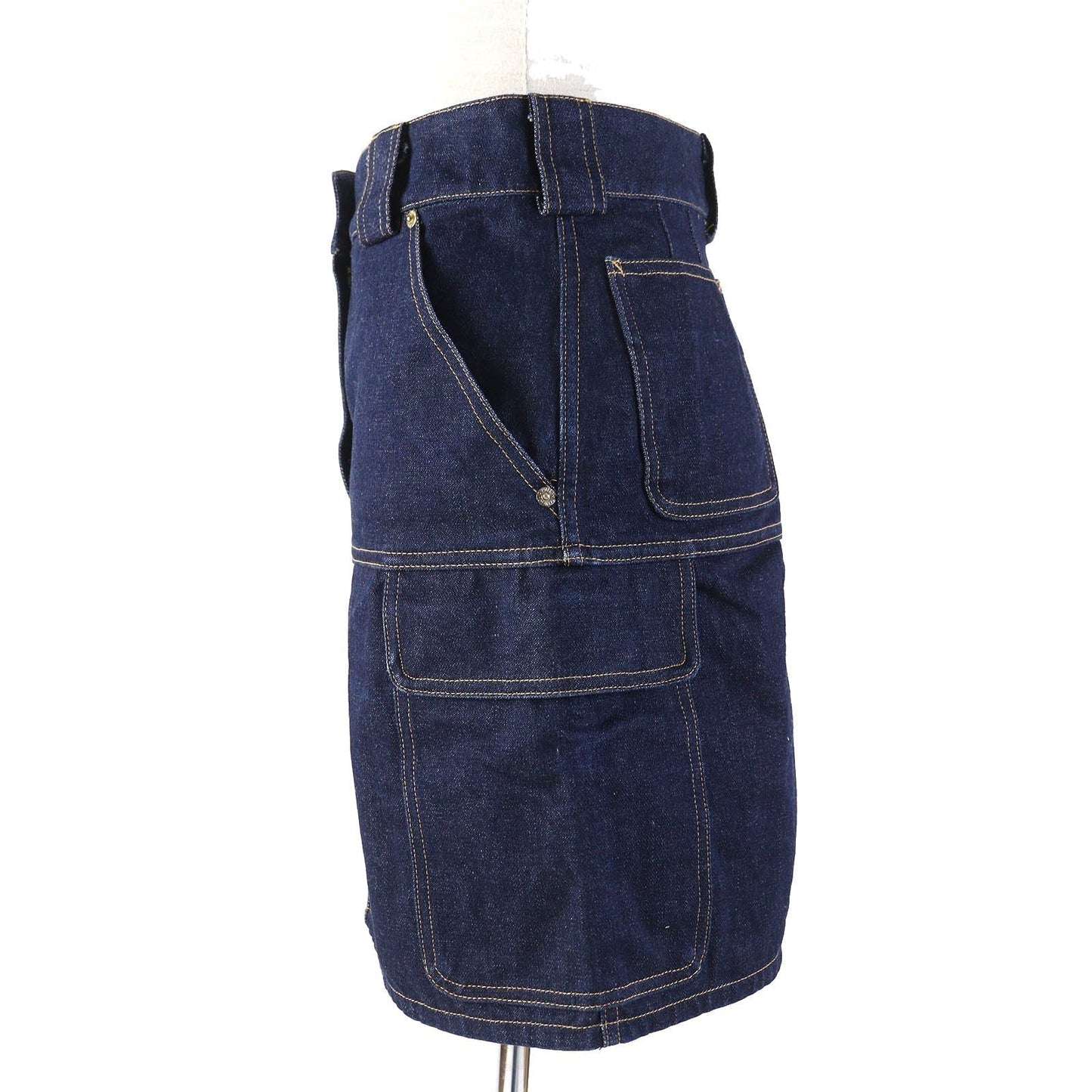 LOUIS VUITTON skirt cotton Indigo blue 36