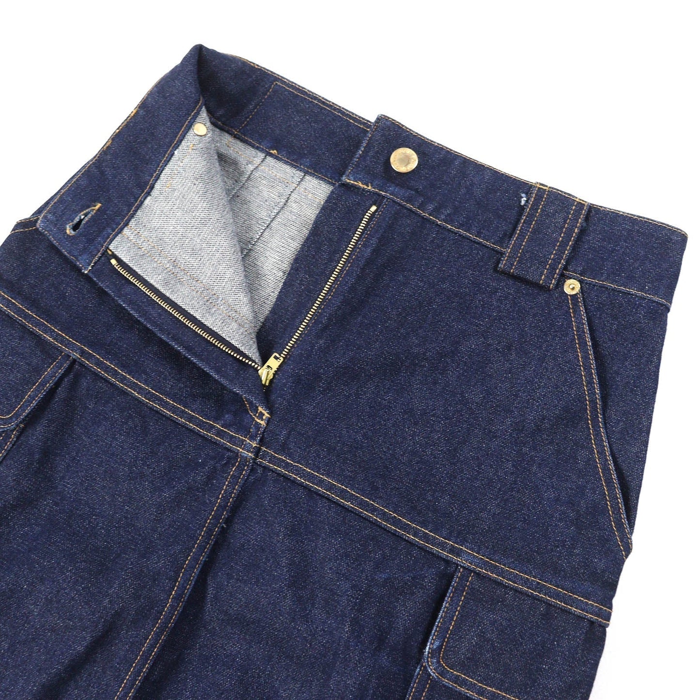 LOUIS VUITTON skirt cotton Indigo blue 36