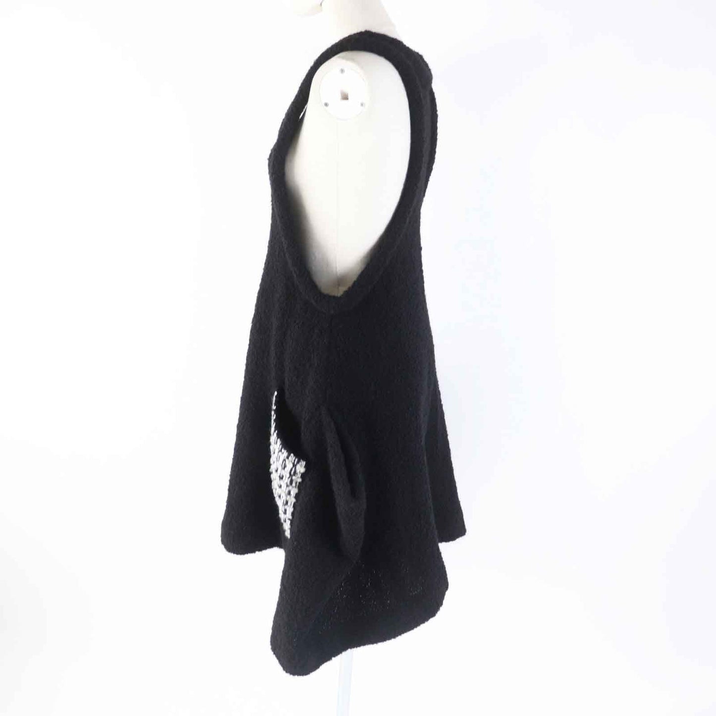 Louis Vuitton Wool Mohair Sequin Dress Black 36