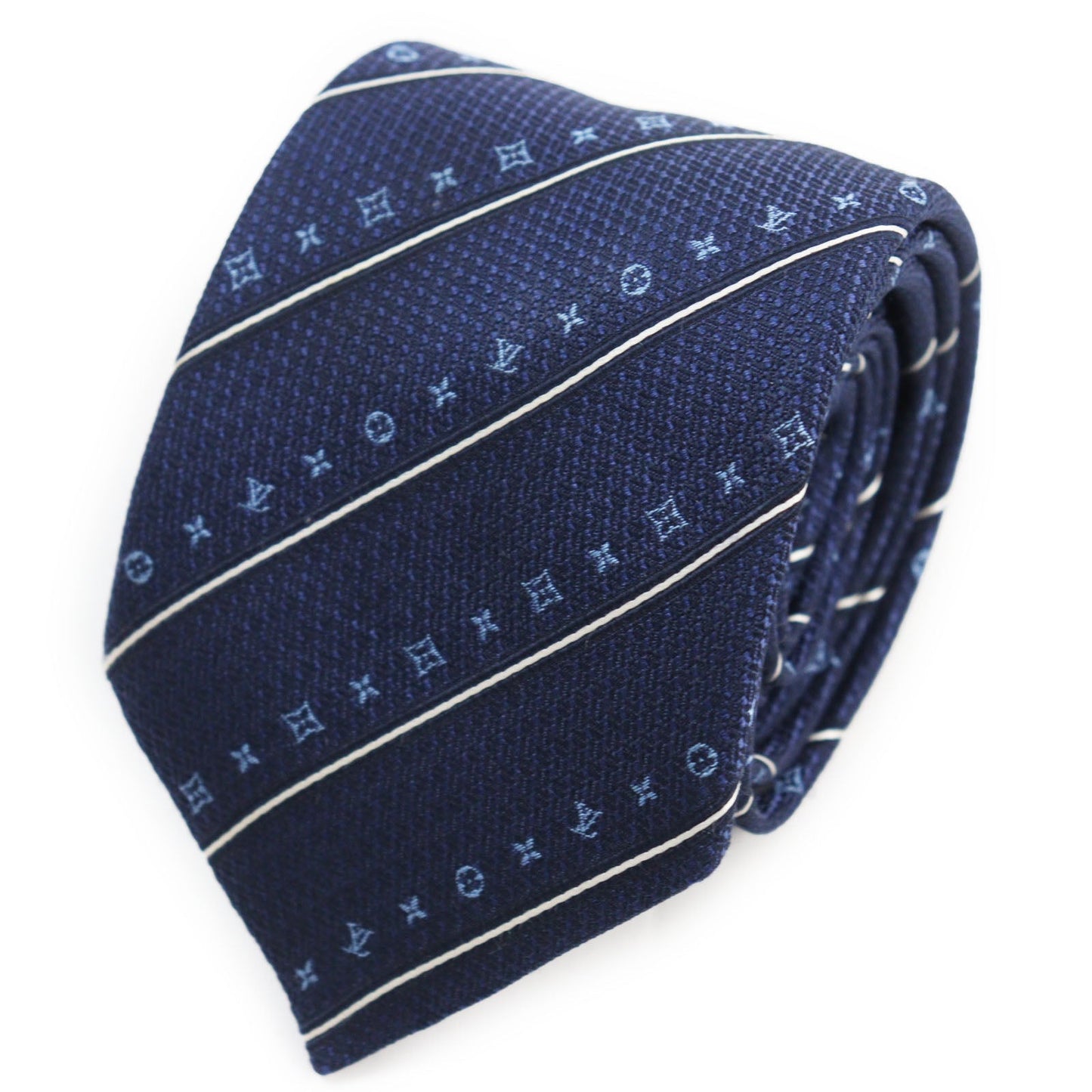 LOUIS VUITTON tie M76268 silk Navy CRAVATE