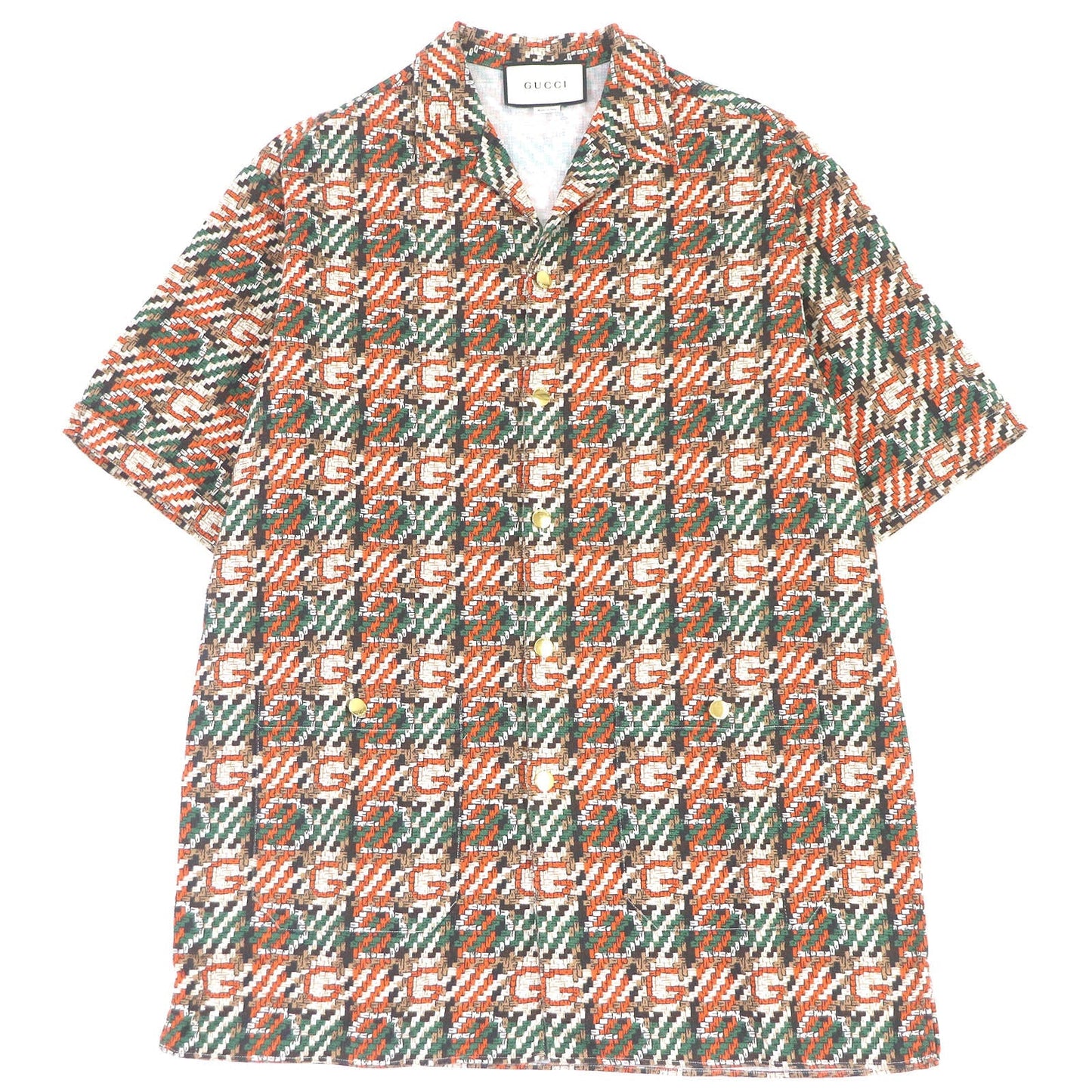 Luxury Gucci Trending 2025 G Logo Print Bowling Shirt & Shorts Set