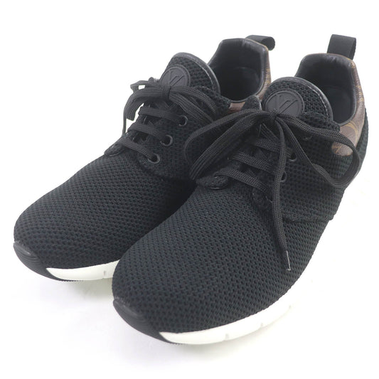 LOUIS VUITTON Low cut sneakers leather Black brown Fastlane line 6