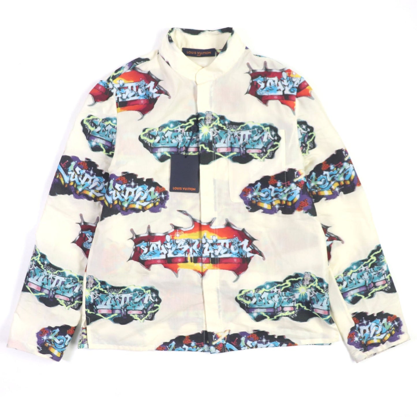 Louis Vuitton Graffiti Stand Collar Shirt S