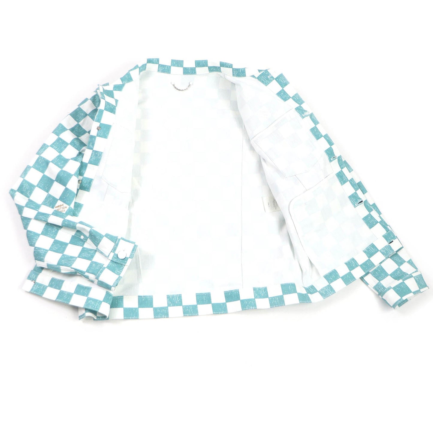 Louis Vuitton Damier Denim Trucker Jacket White Blue