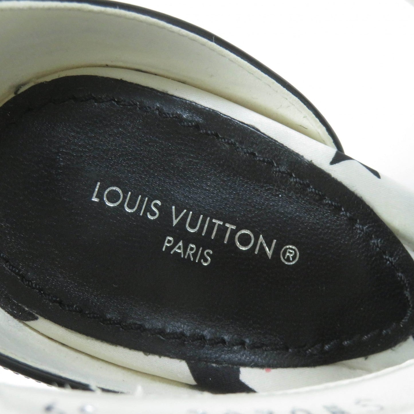 Louis Vuitton Satin Patent Leather Ankle Strap Sandals