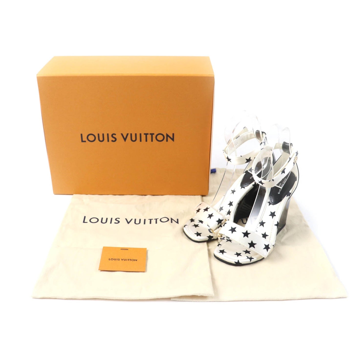 Louis Vuitton Satin Patent Leather Ankle Strap Sandals