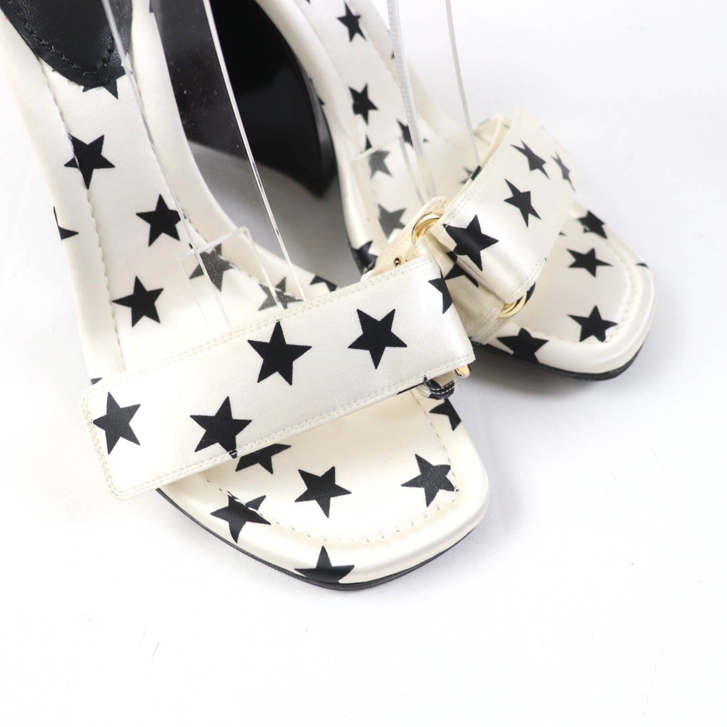 Louis Vuitton Satin Patent Leather Ankle Strap Sandals