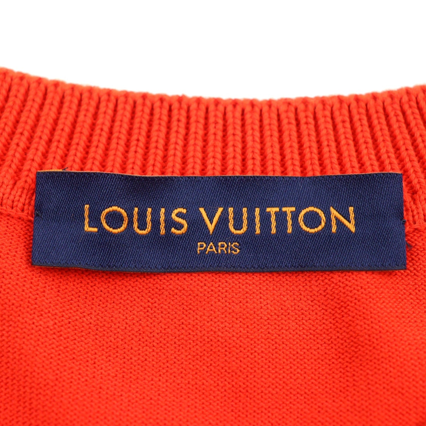 Louis Vuitton Cotton Signature Knit T-Shirt Orange L