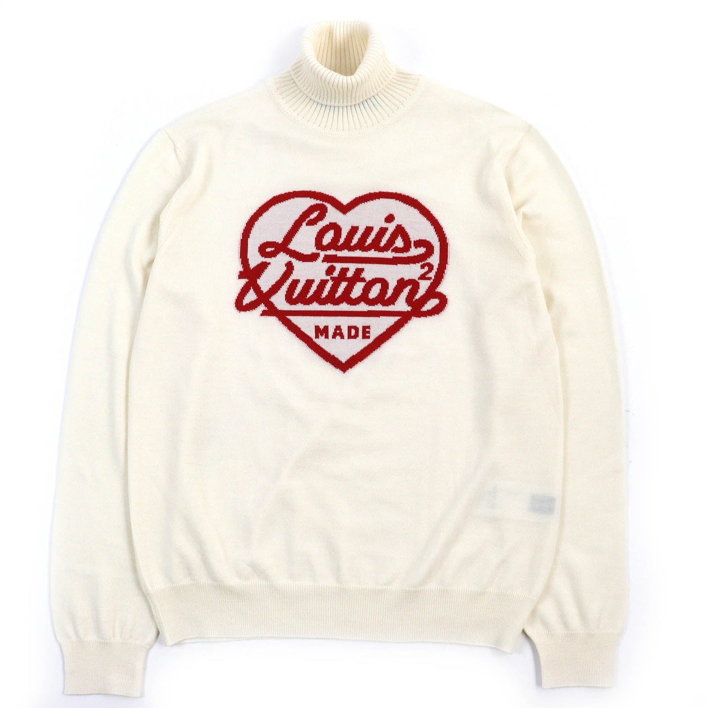 Louis Vuitton Wool Heart Turtleneck Knit Sweater M