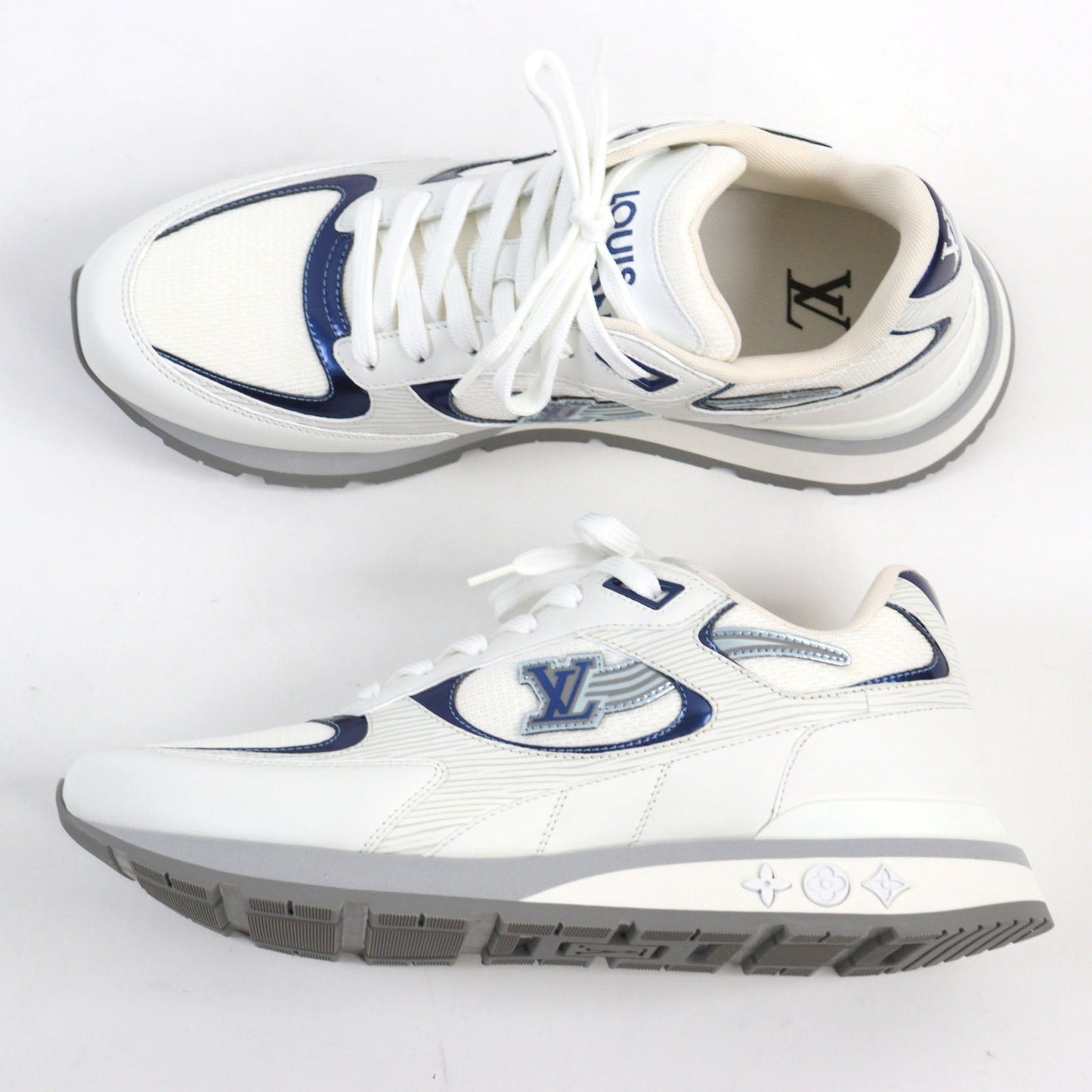 LOUIS VUITTON sneakers leather White type LV Runaway Line 6.5