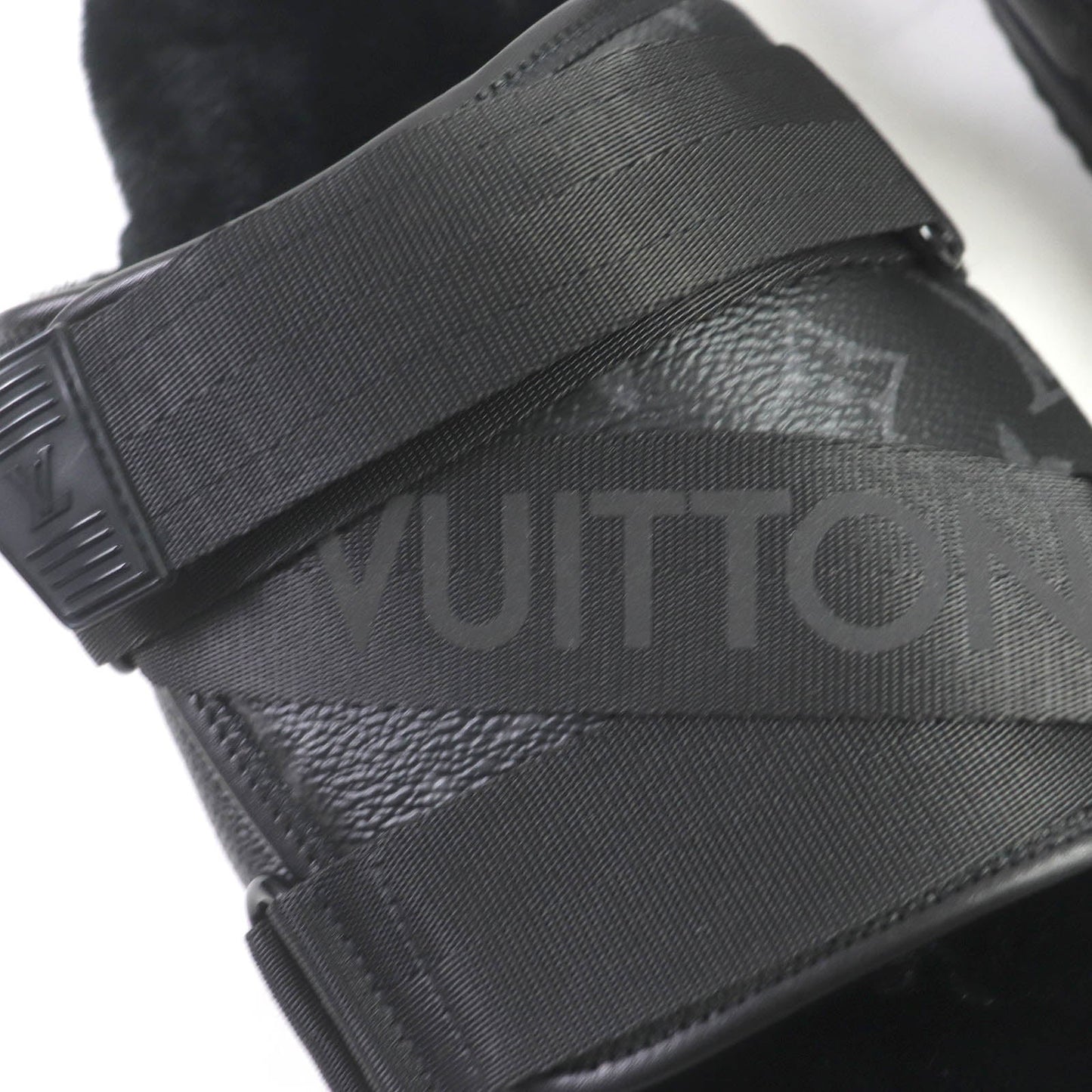 Louis Vuitton Monogram Slide Sandals Black