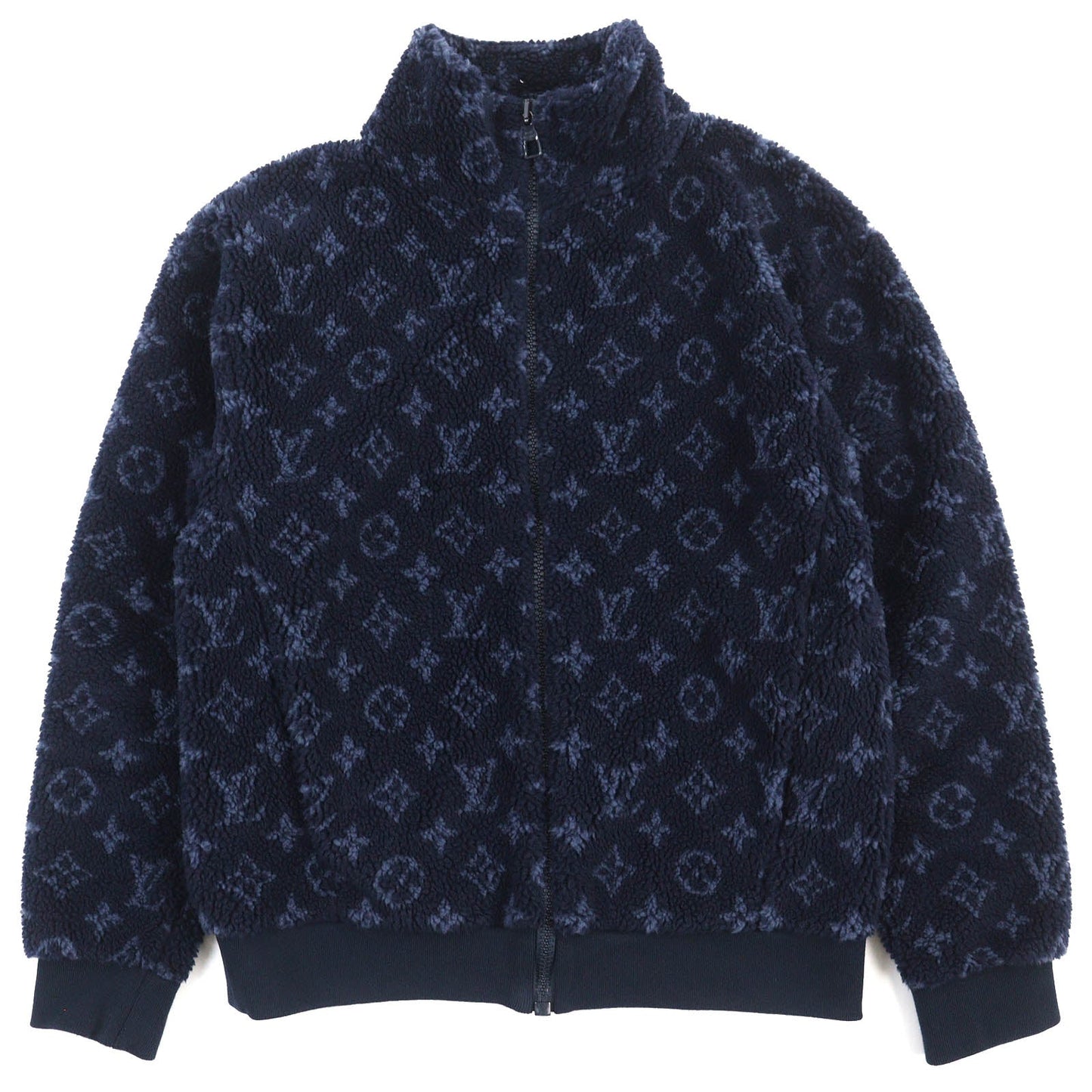 Louis Vuitton Monogram Fleece Jacket Navy