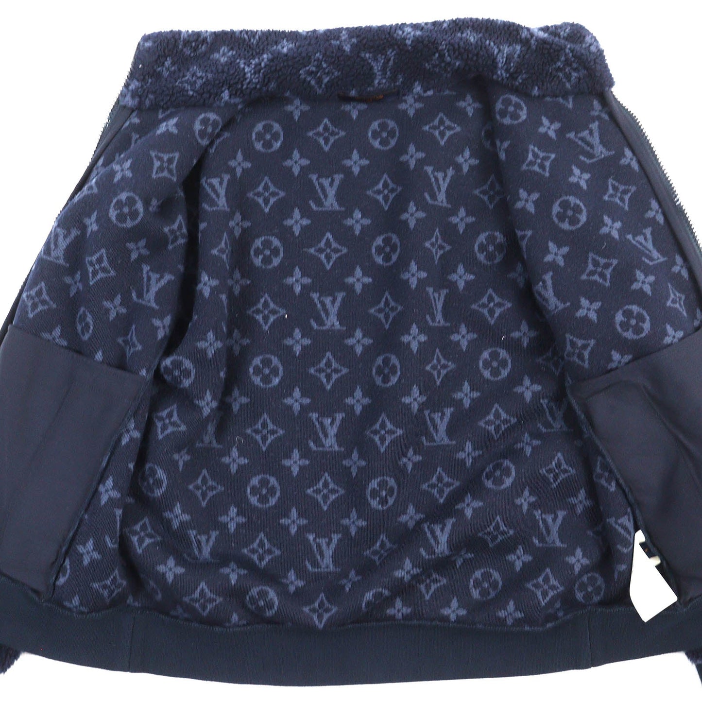 Louis Vuitton Monogram Fleece Jacket Navy