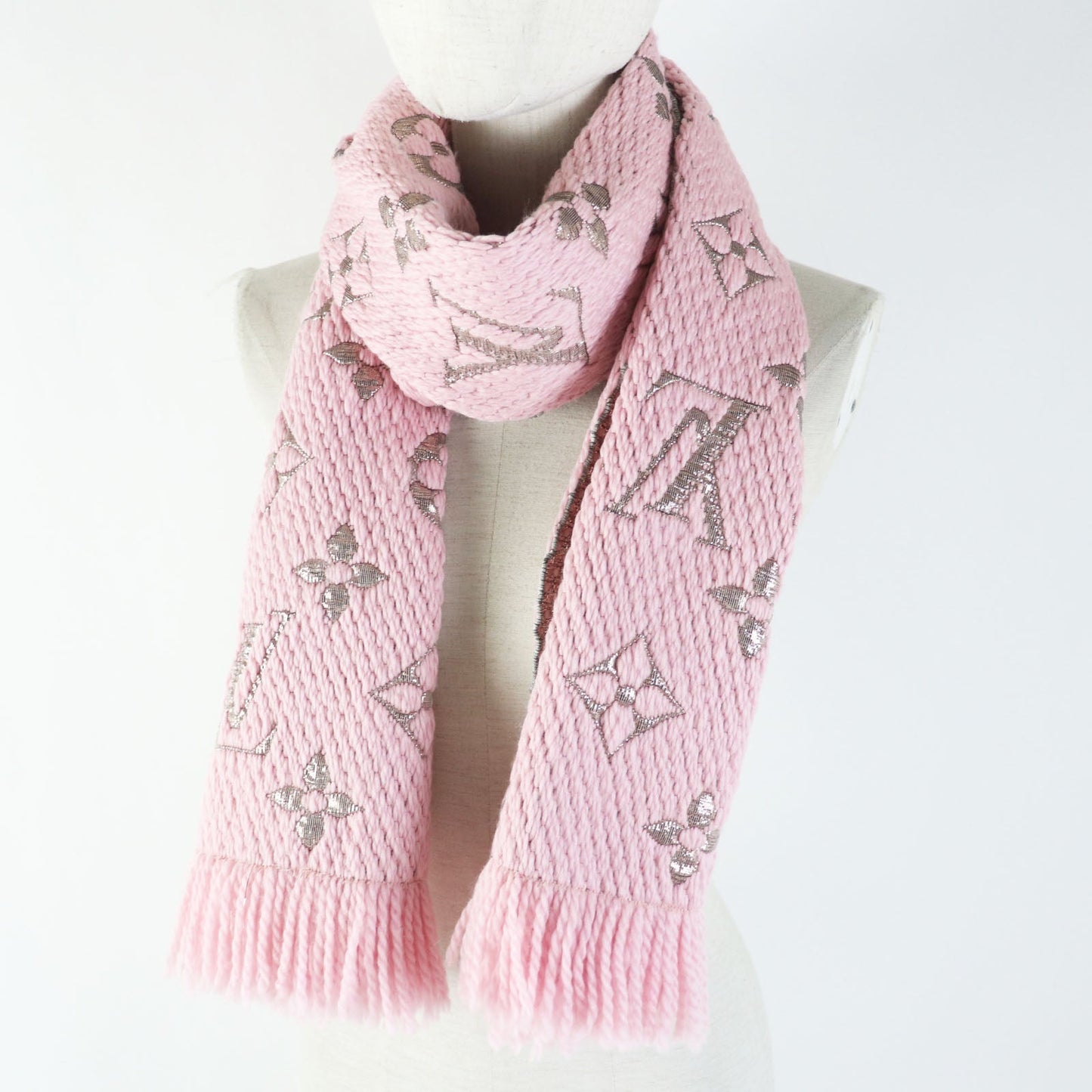 Louis Vuitton Monogram Scarf Rose Valerine