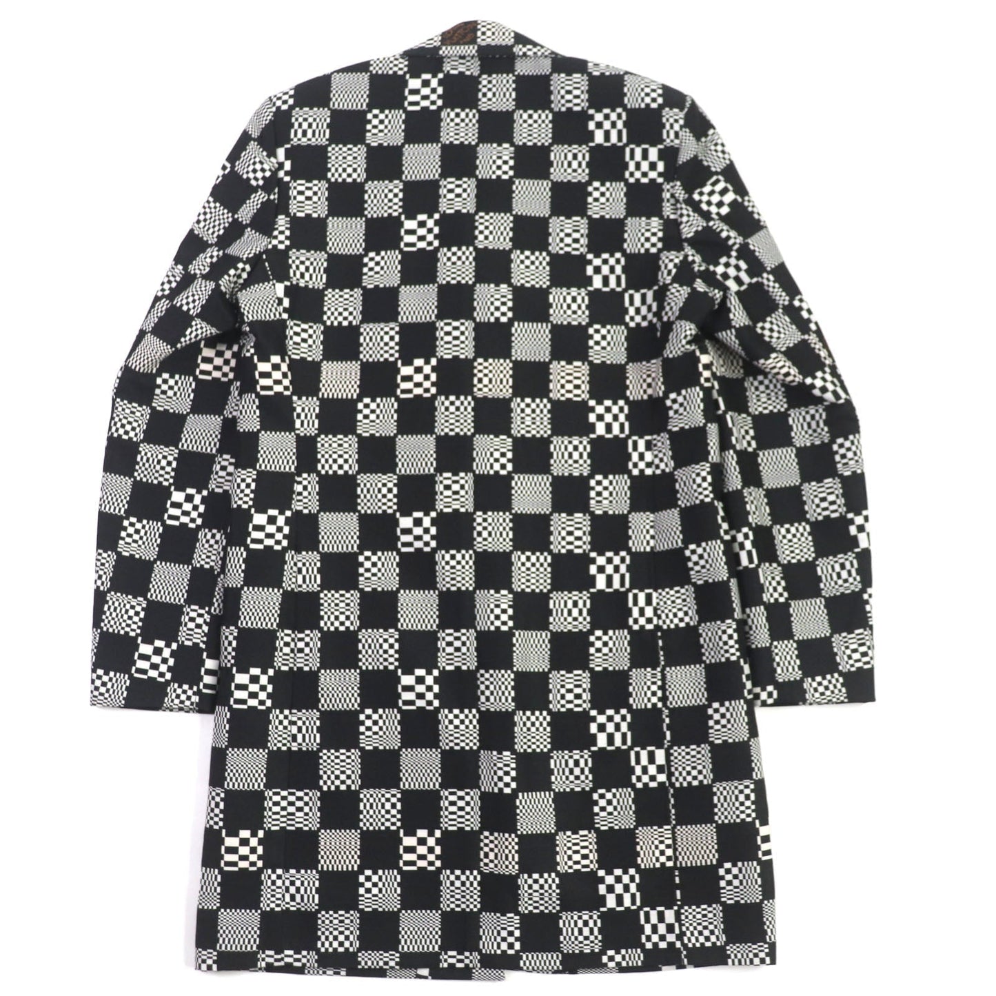 LOUIS VUITTON Chester t wool Black White Distorted Damier Car t 46