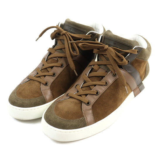 Louis Vuitton Bicolor Suede Leather Sneakers Brown