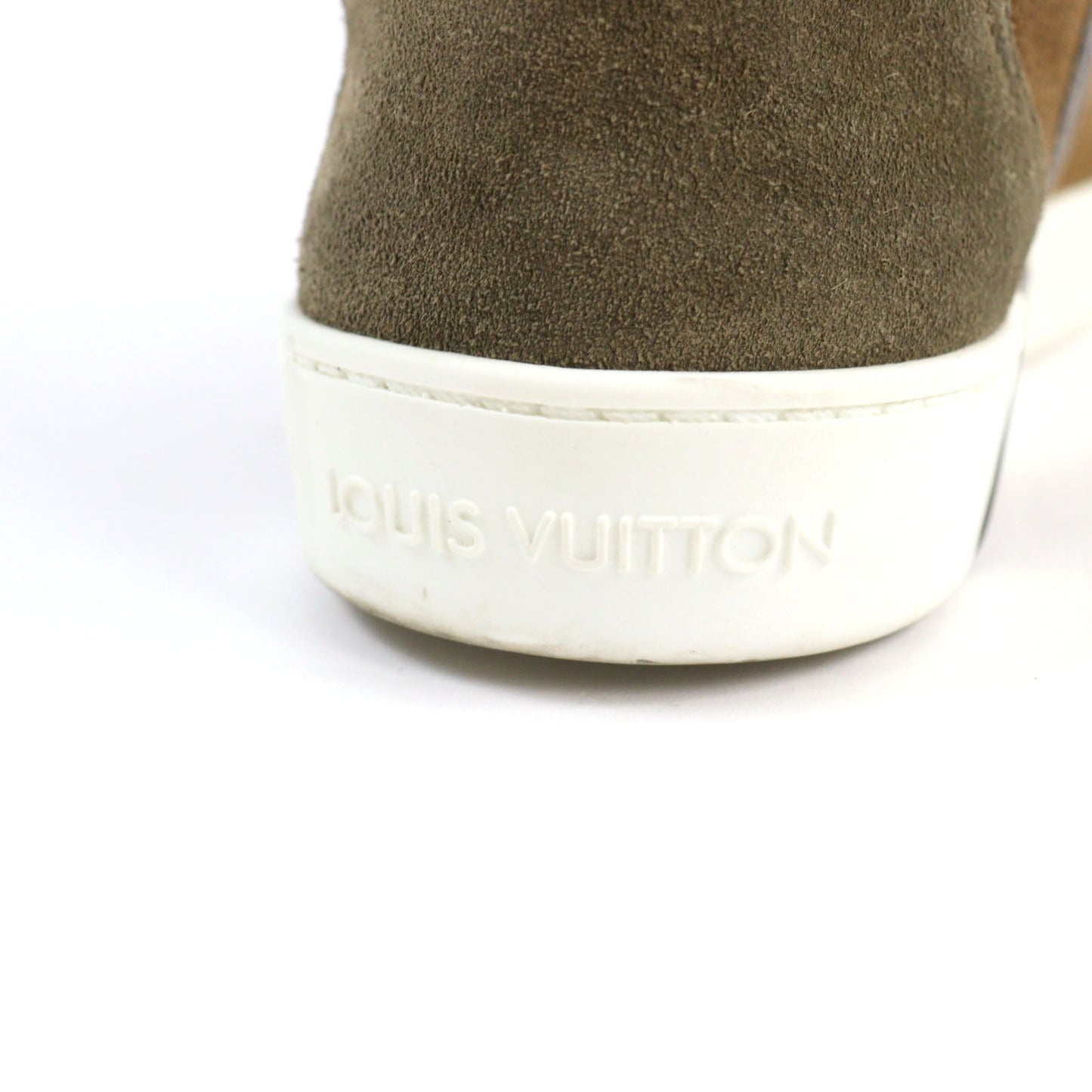 Louis Vuitton Bicolor Suede Leather Sneakers Brown