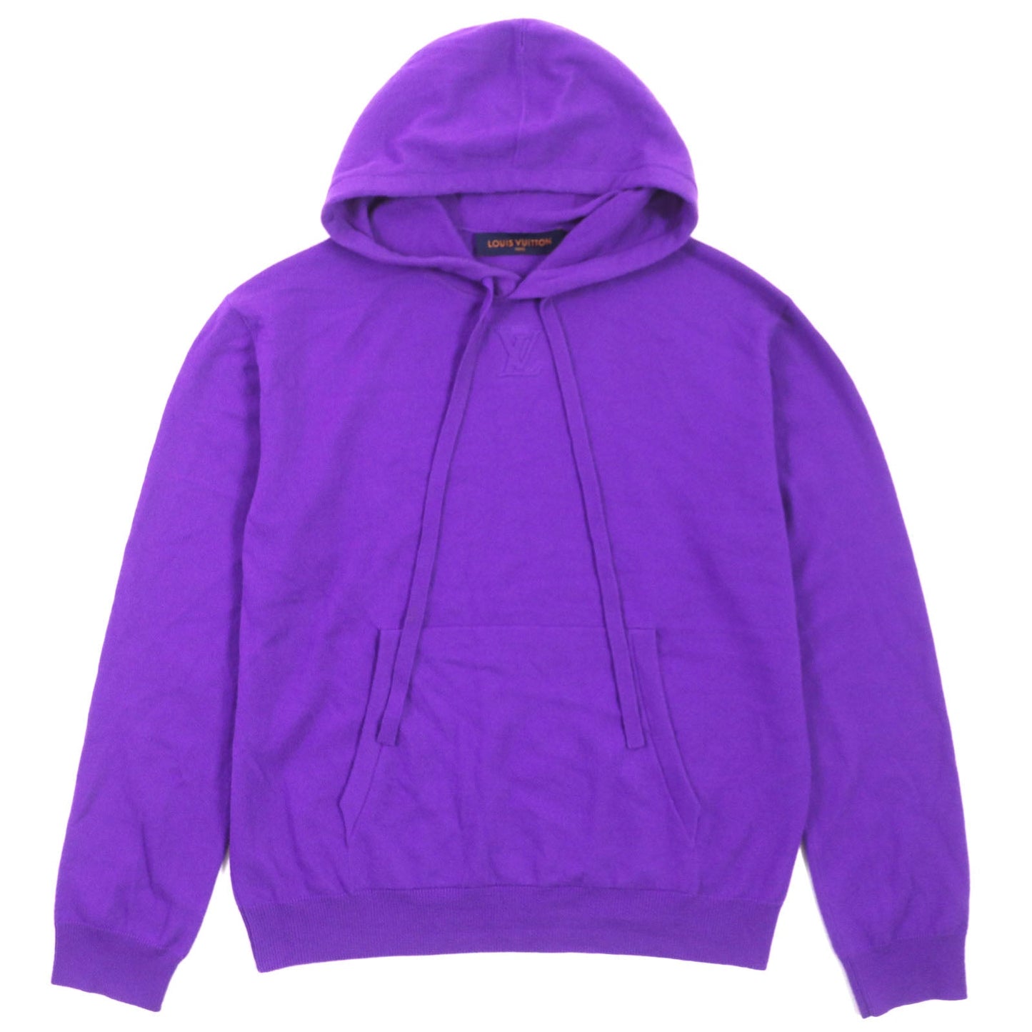 LOUIS VUITTON Hoodie cashmere purple LV embossed S