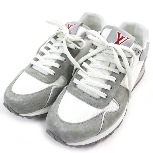 Louis Vuitton Monogram Suede Sneakers Gray White
