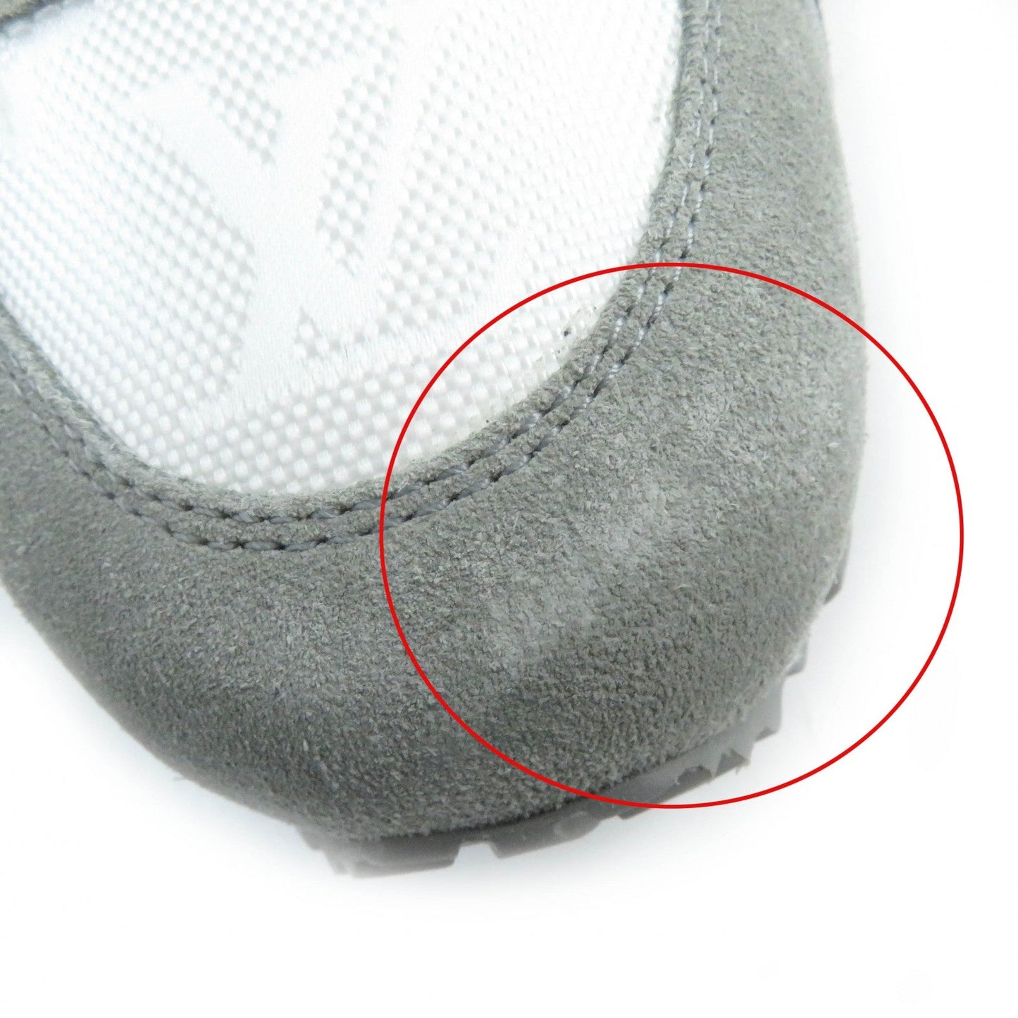 Louis Vuitton Monogram Suede Sneakers Gray White