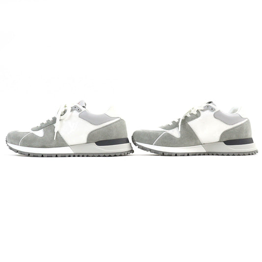 Louis Vuitton Monogram Suede Sneakers Gray White