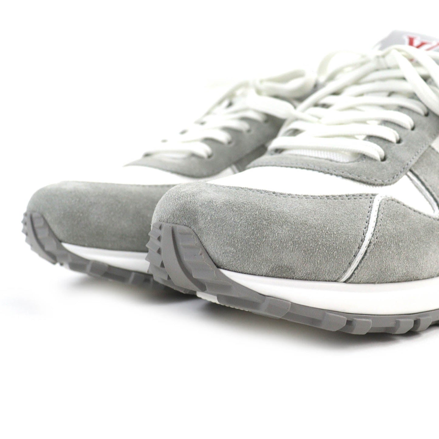 Louis Vuitton Monogram Suede Sneakers Gray White