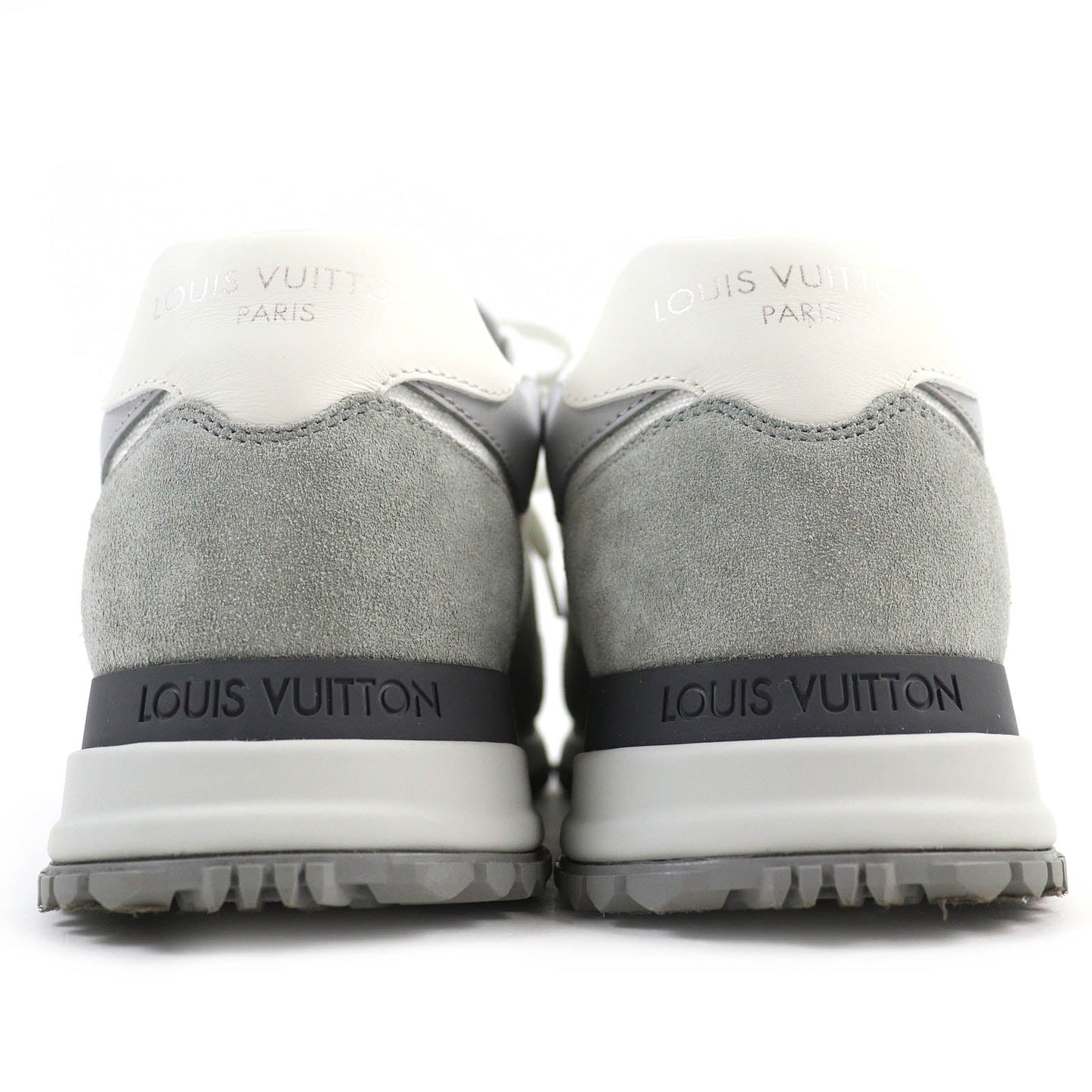 Louis Vuitton Monogram Suede Sneakers Gray White