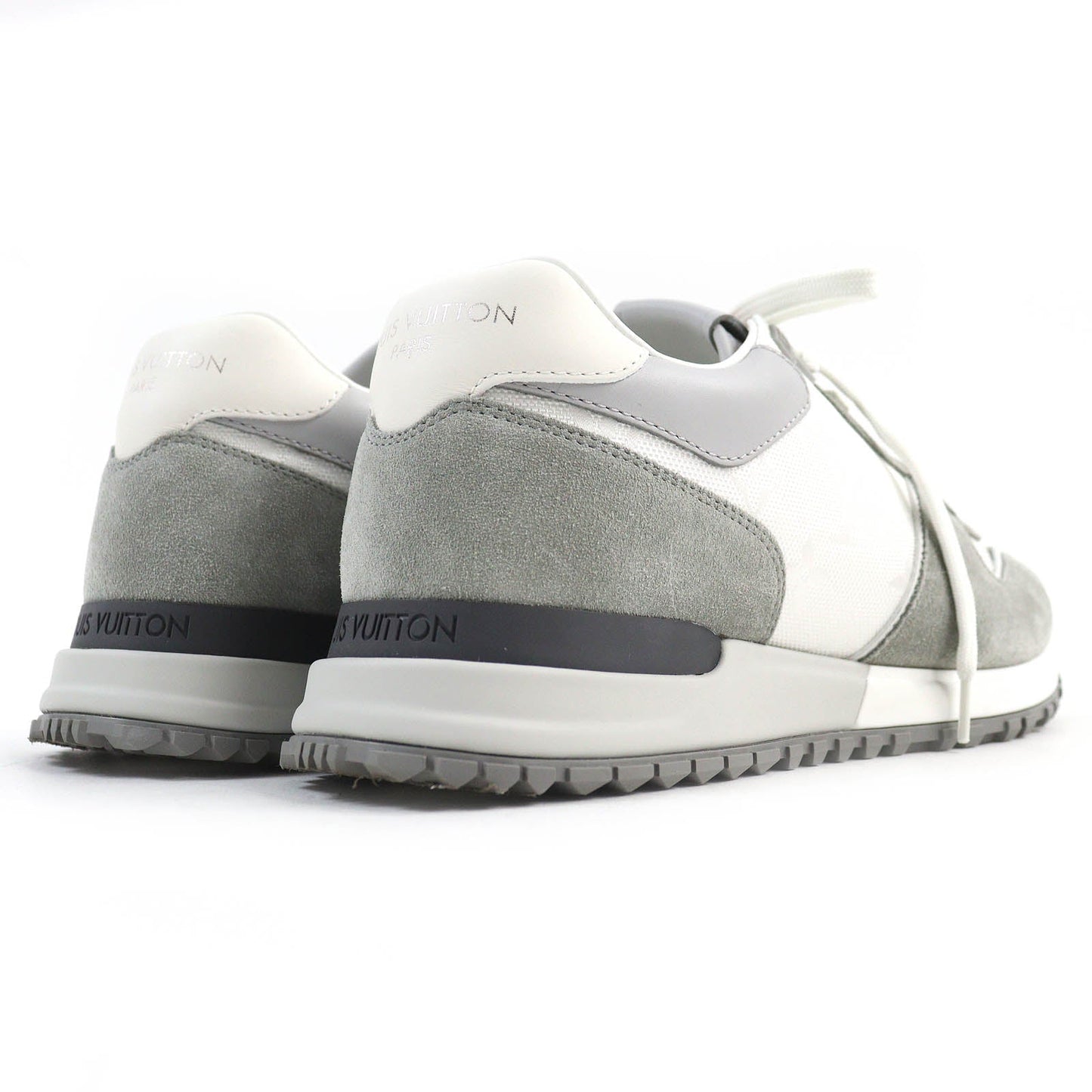Louis Vuitton Monogram Suede Sneakers Gray White