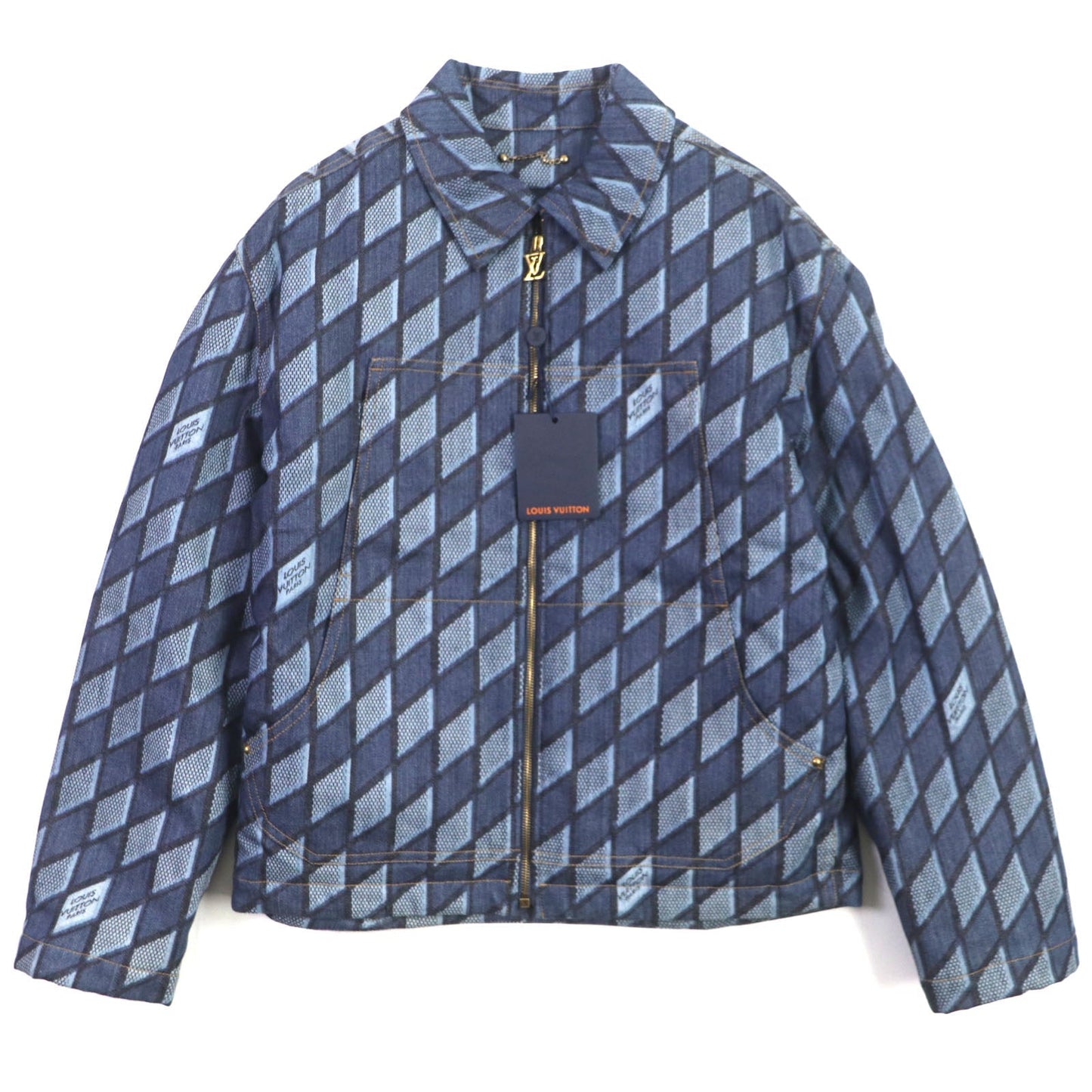 Louis Vuitton Diamond Damier Padded Denim Jacket