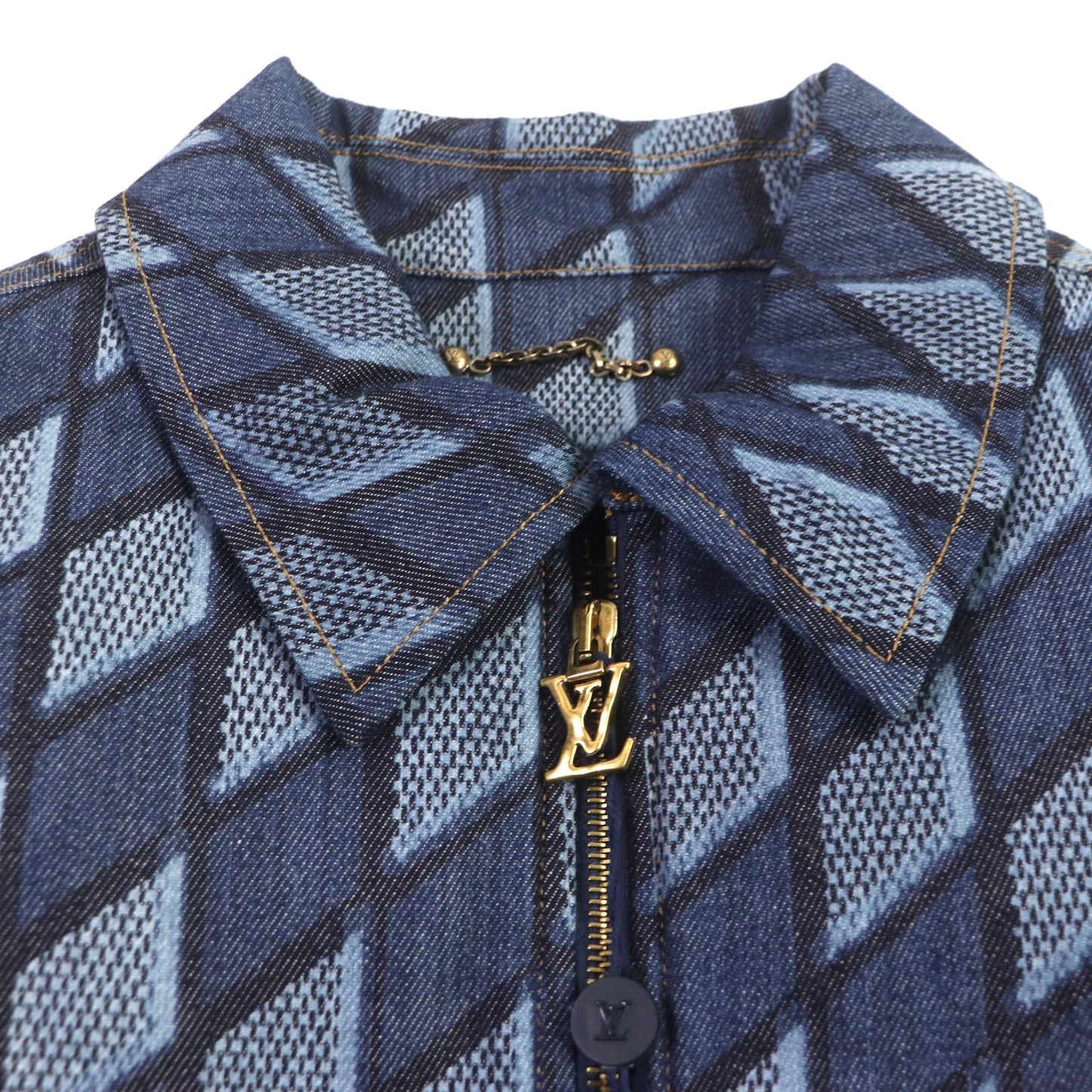 Louis Vuitton Diamond Damier Padded Denim Jacket