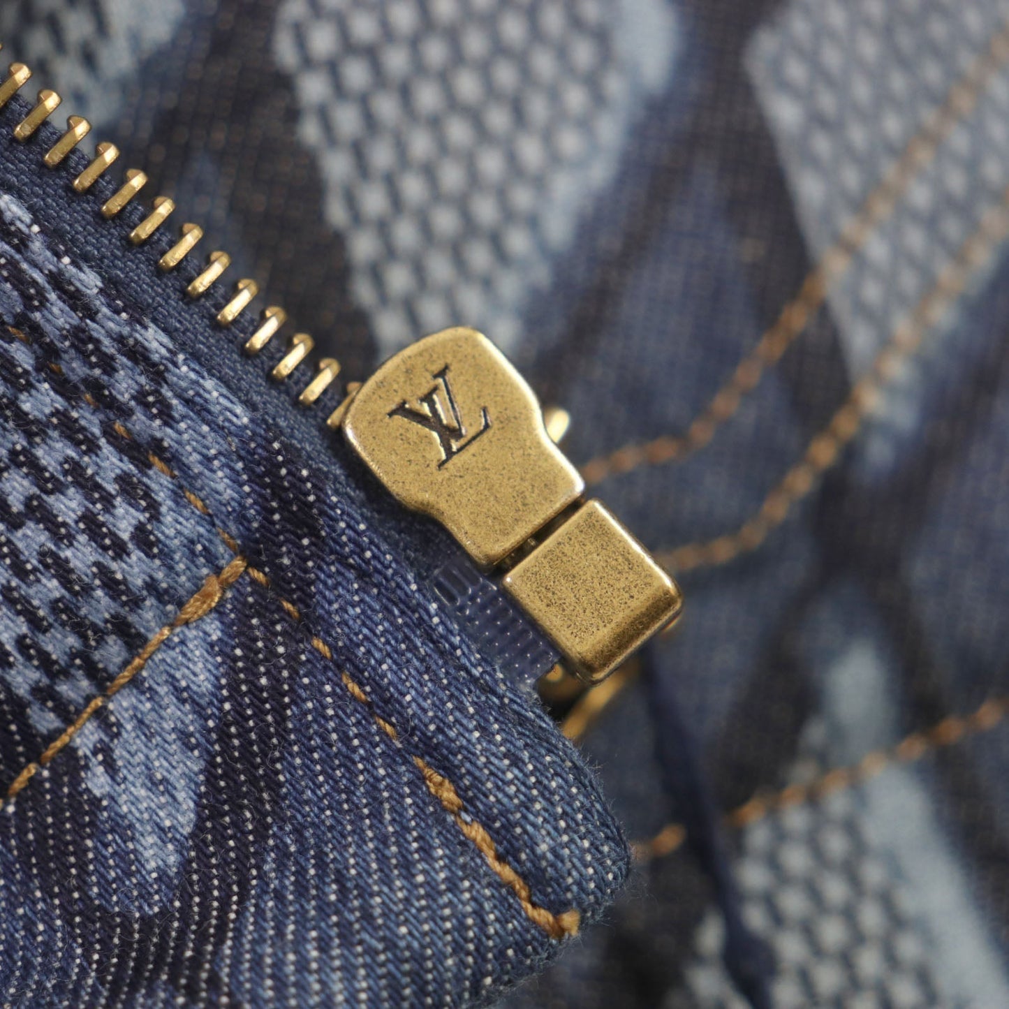 Louis Vuitton Diamond Damier Padded Denim Jacket