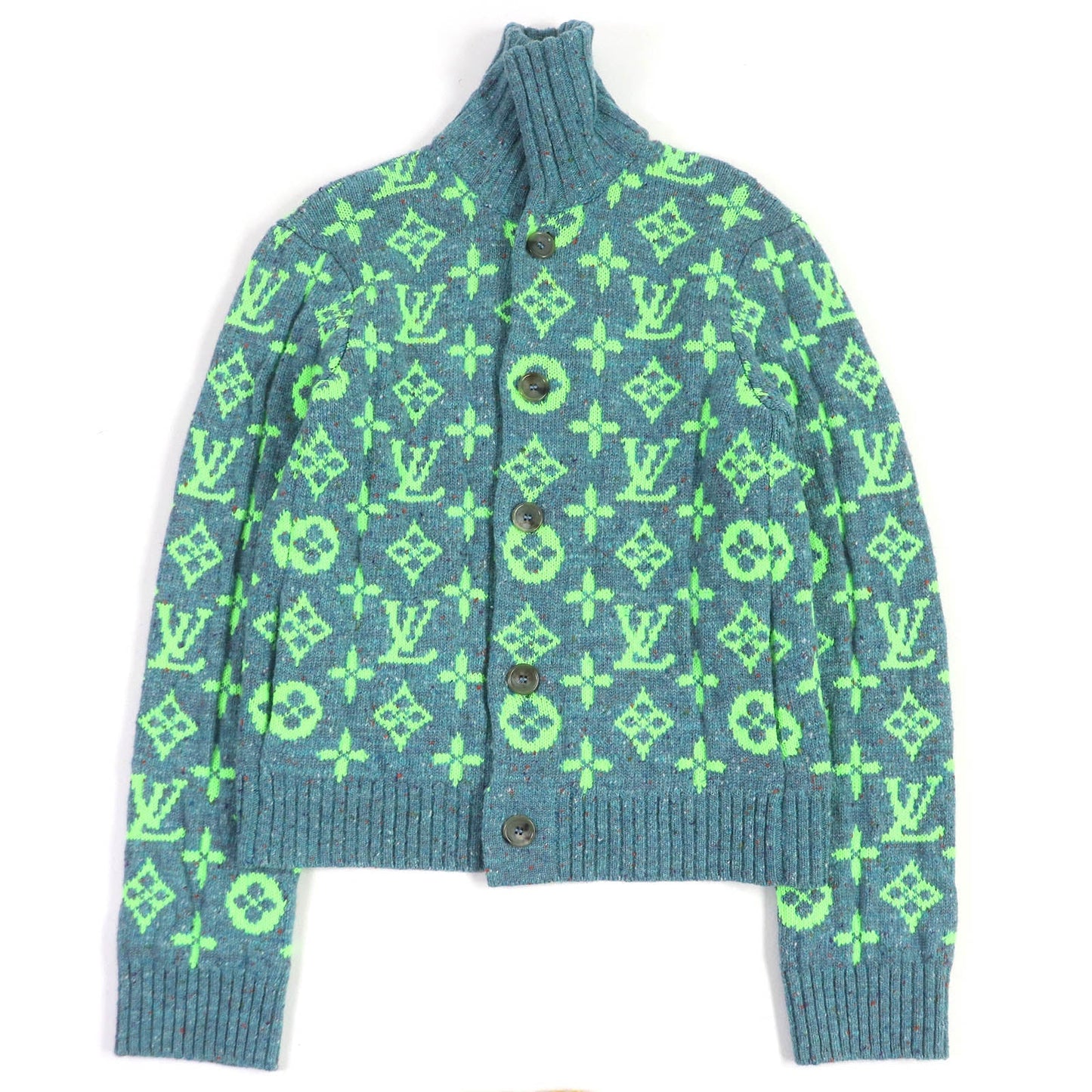 Louis Vuitton Monogram Knit Cardigan Blue S