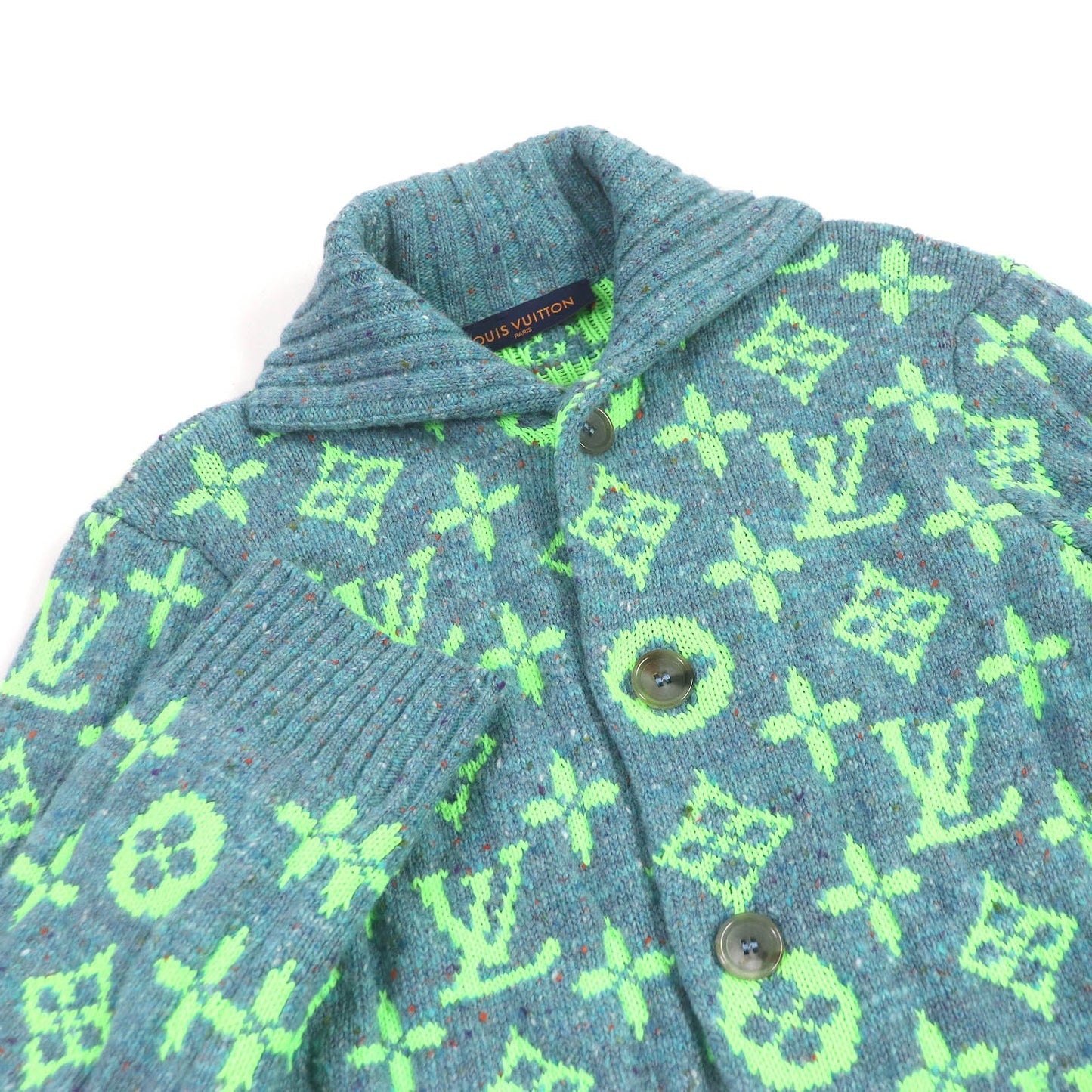 Louis Vuitton Monogram Knit Cardigan Blue S