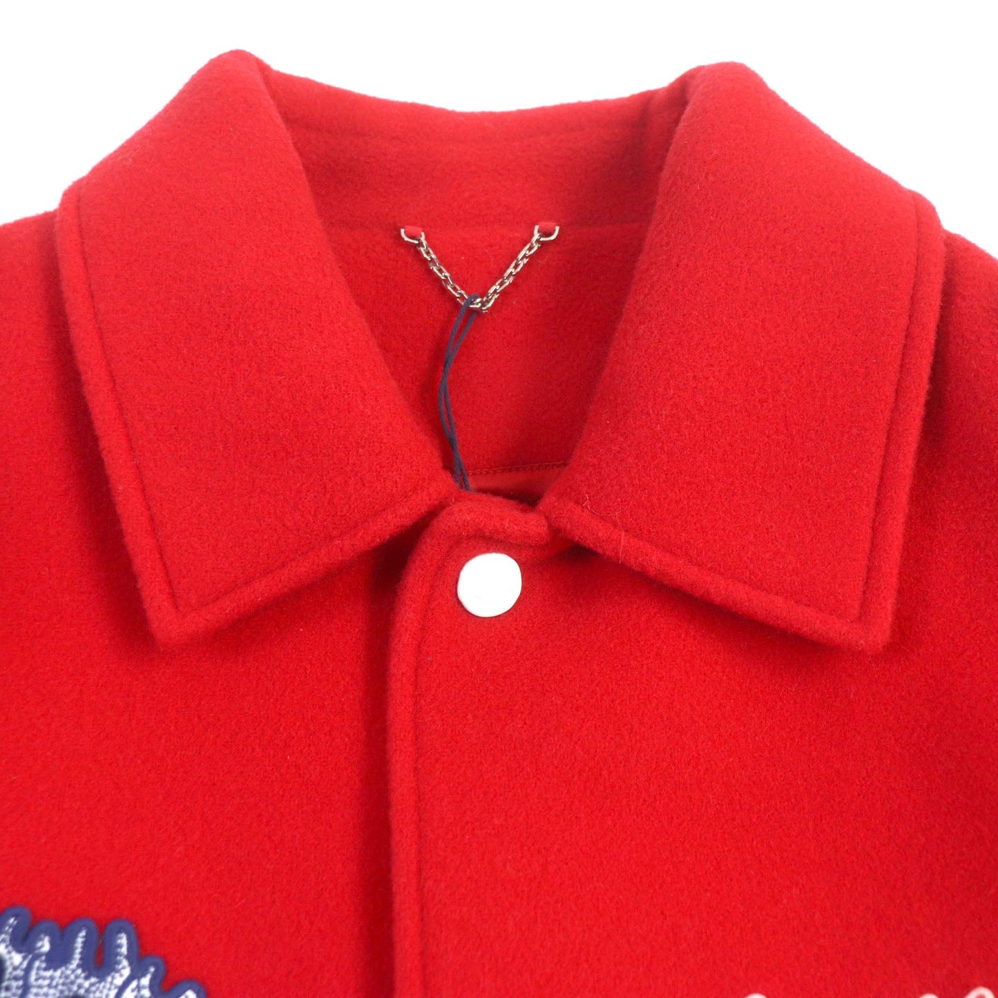 Louis Vuitton Embroidered Varsity Jacket Red White