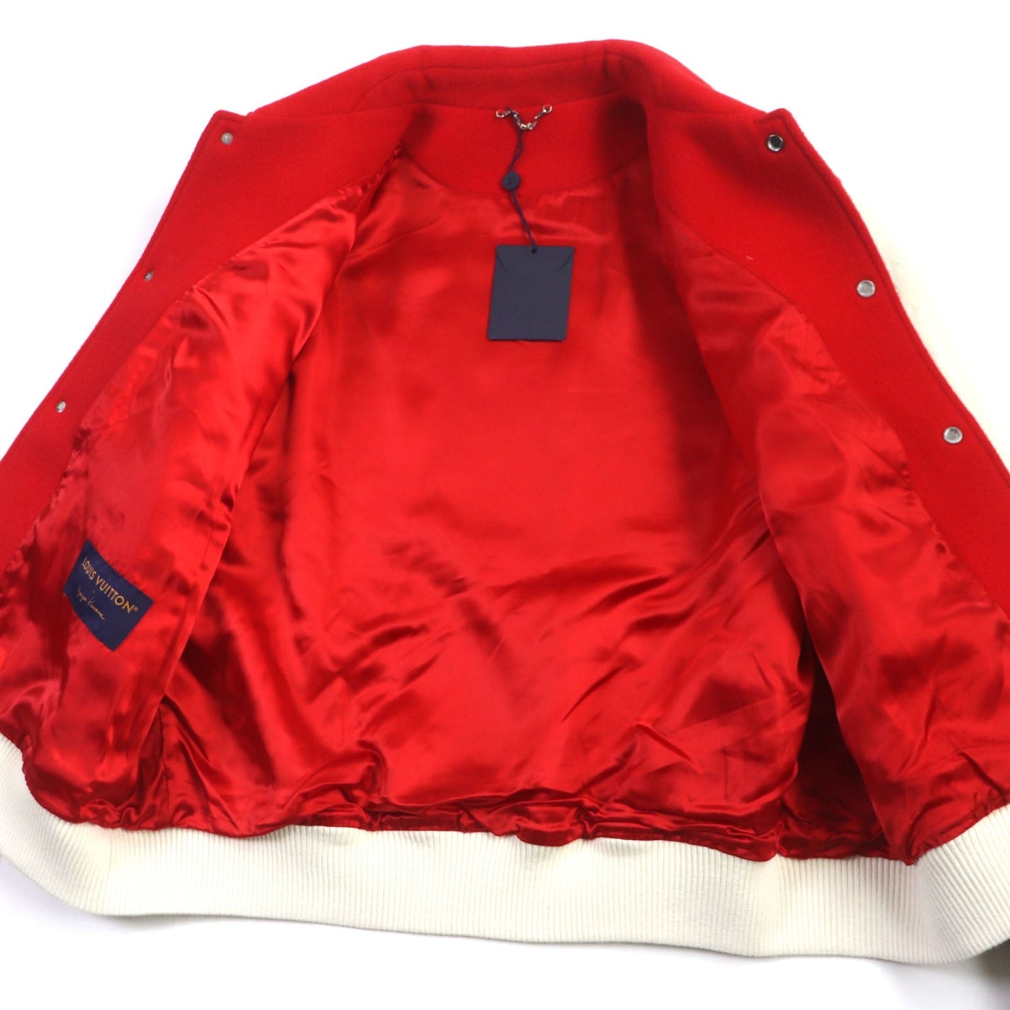 Louis Vuitton Embroidered Varsity Jacket Red White