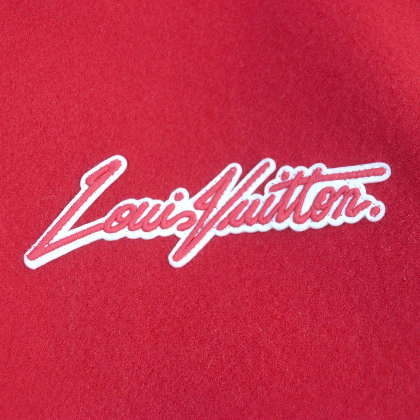 Louis Vuitton Embroidered Varsity Jacket Red White